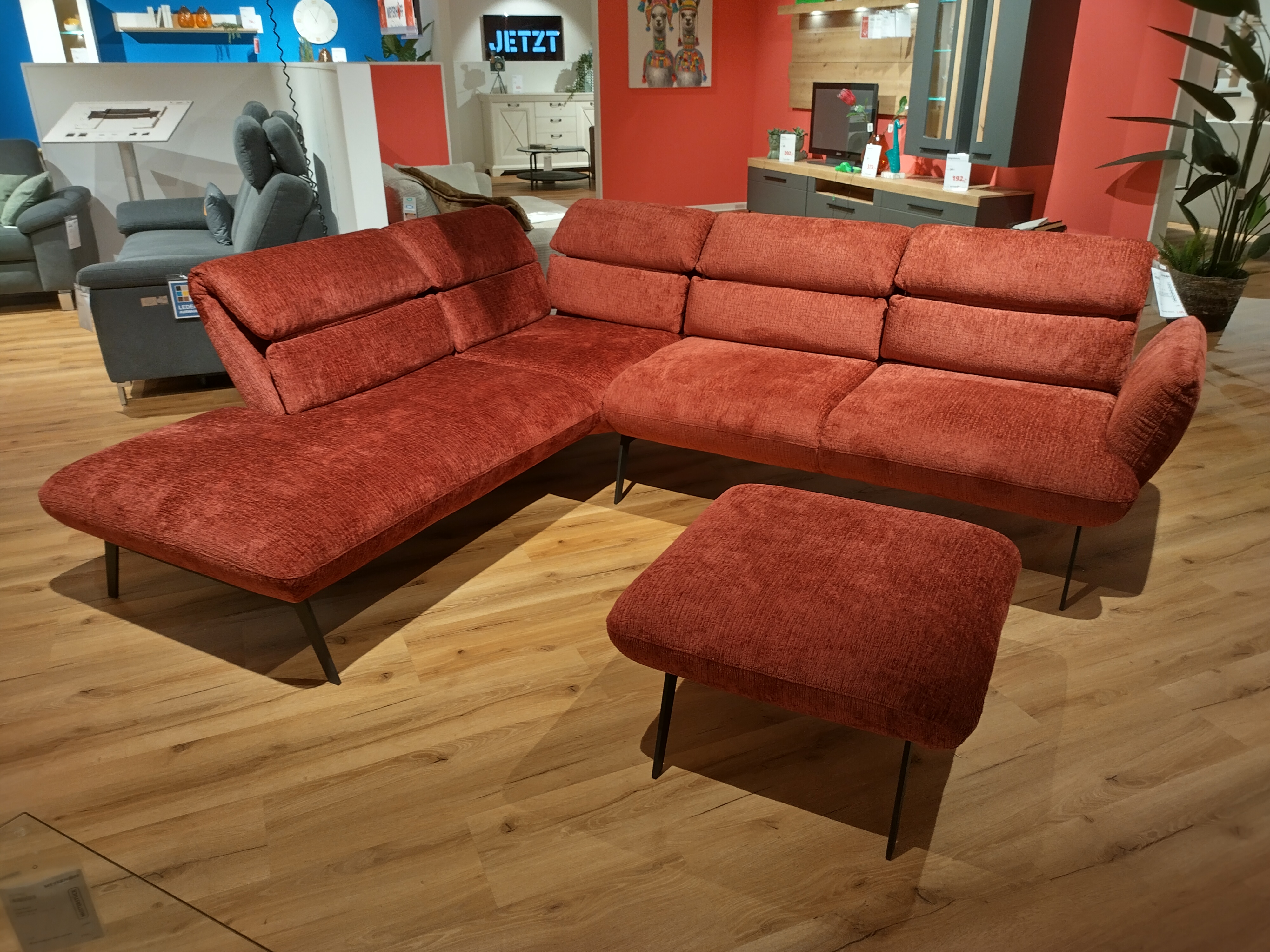 Polstergarnitur, Bezug carmine - Valentina