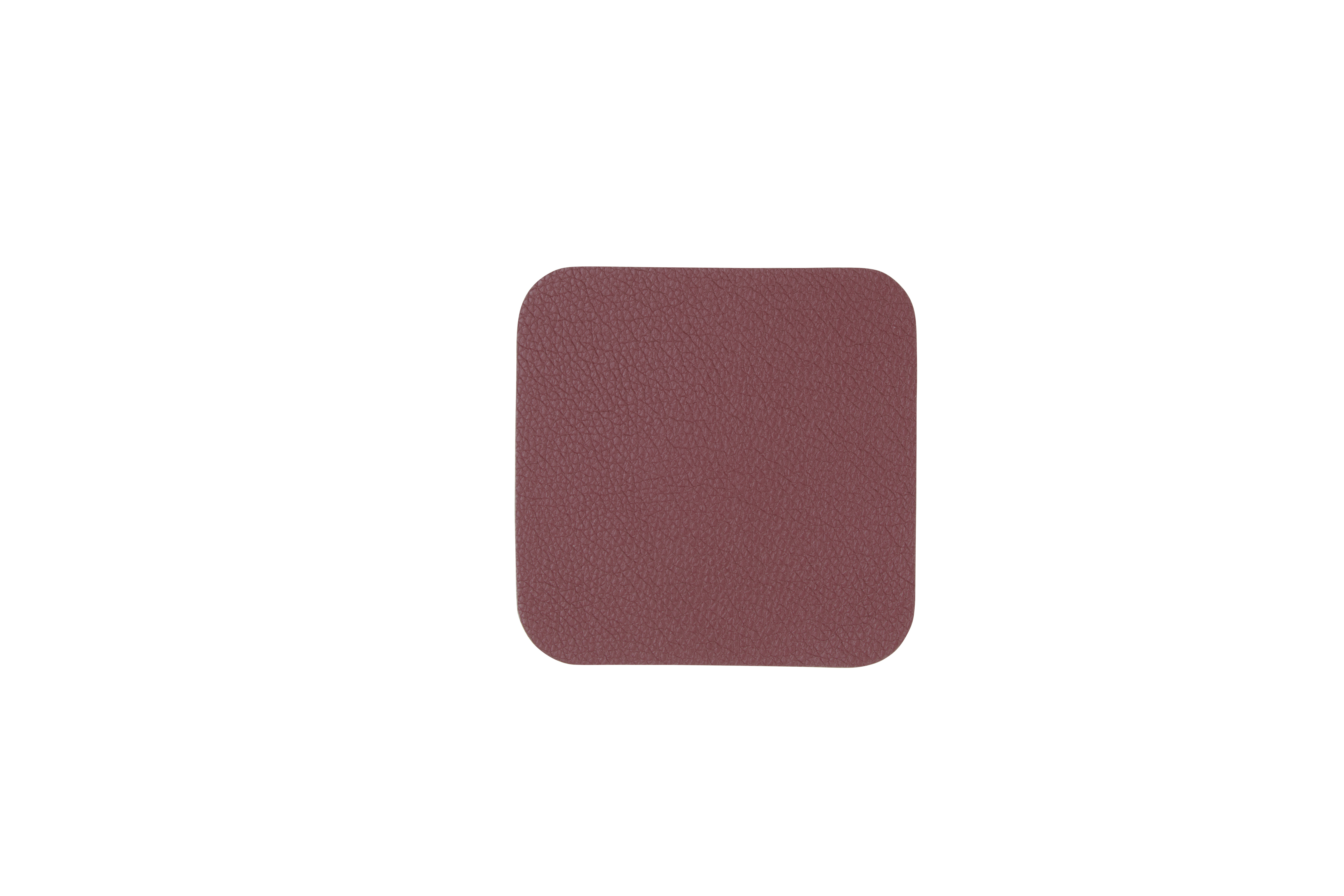 ASA 4er Set Untersetzer, plum, Lederoptik - ca. 10 x 10 cm