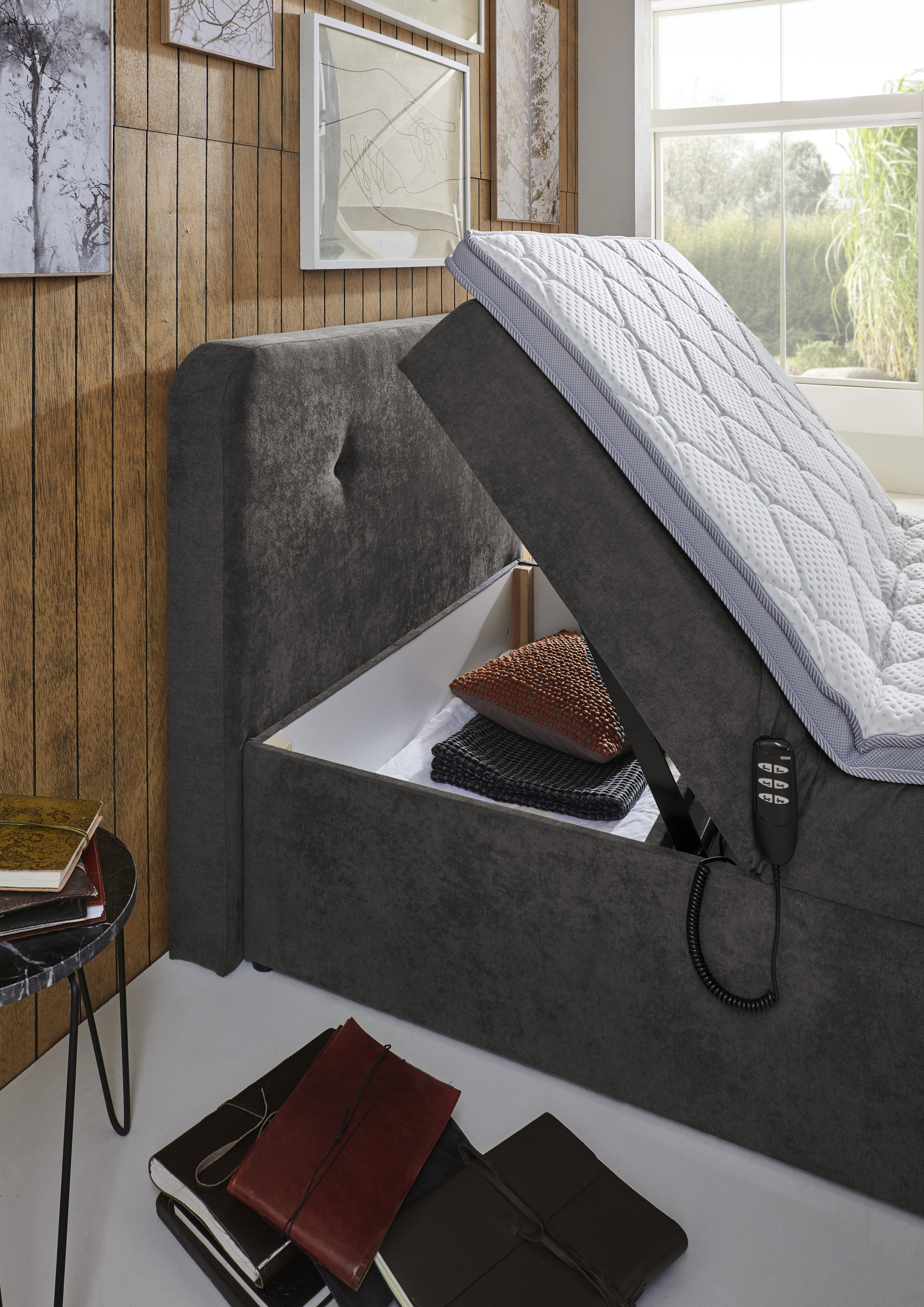 Boxspringbett, taupe, 120x200 cm - MyStyle 3117