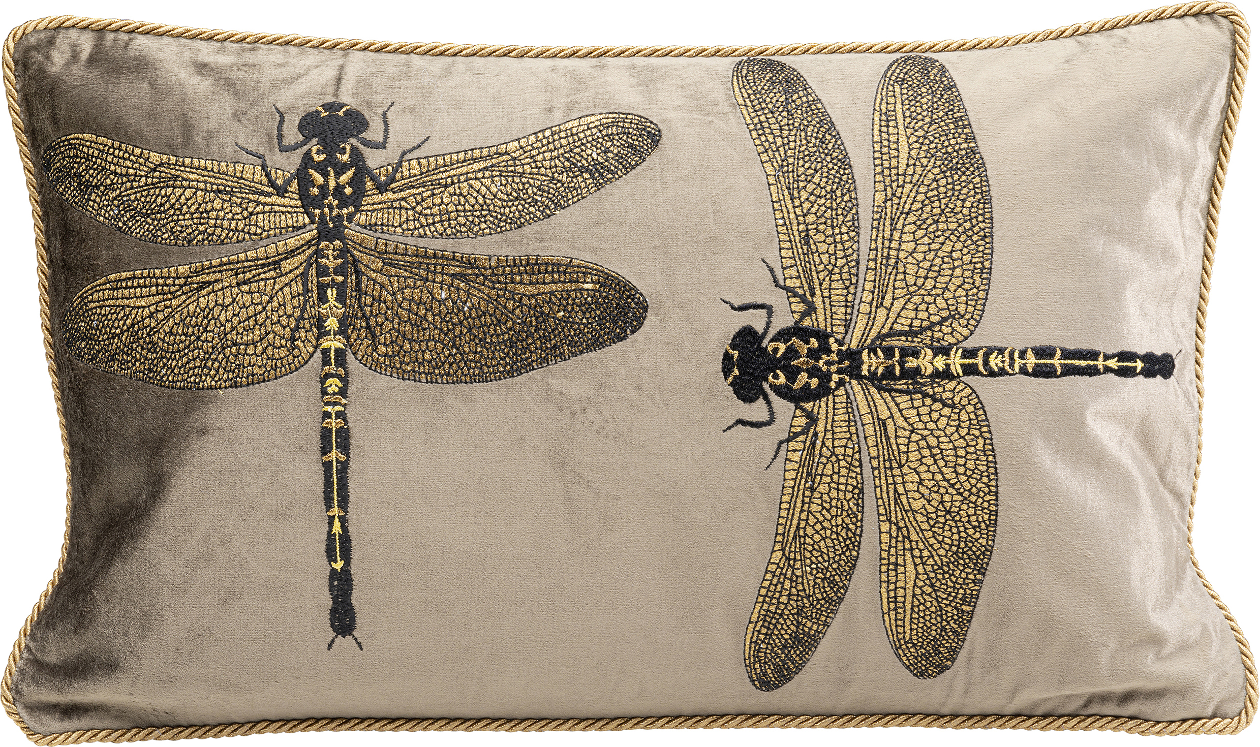 Kissen Glitter Dragonfly, braun - Accessoires