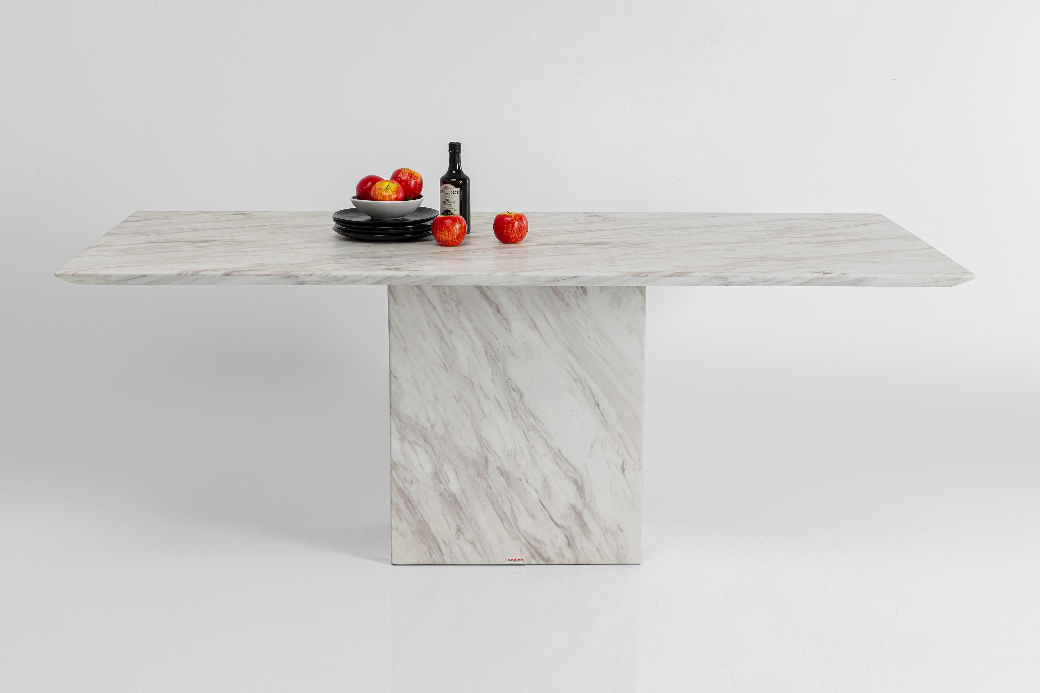 Esstisch rechteckig, Marmor, weiß - Artistico Marble