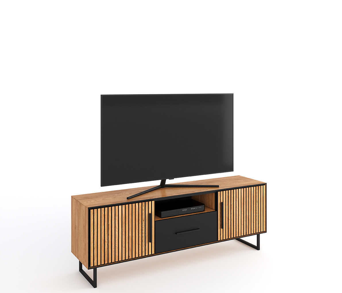 TV-Lowboard, Eiche, B 185 cm - Ela