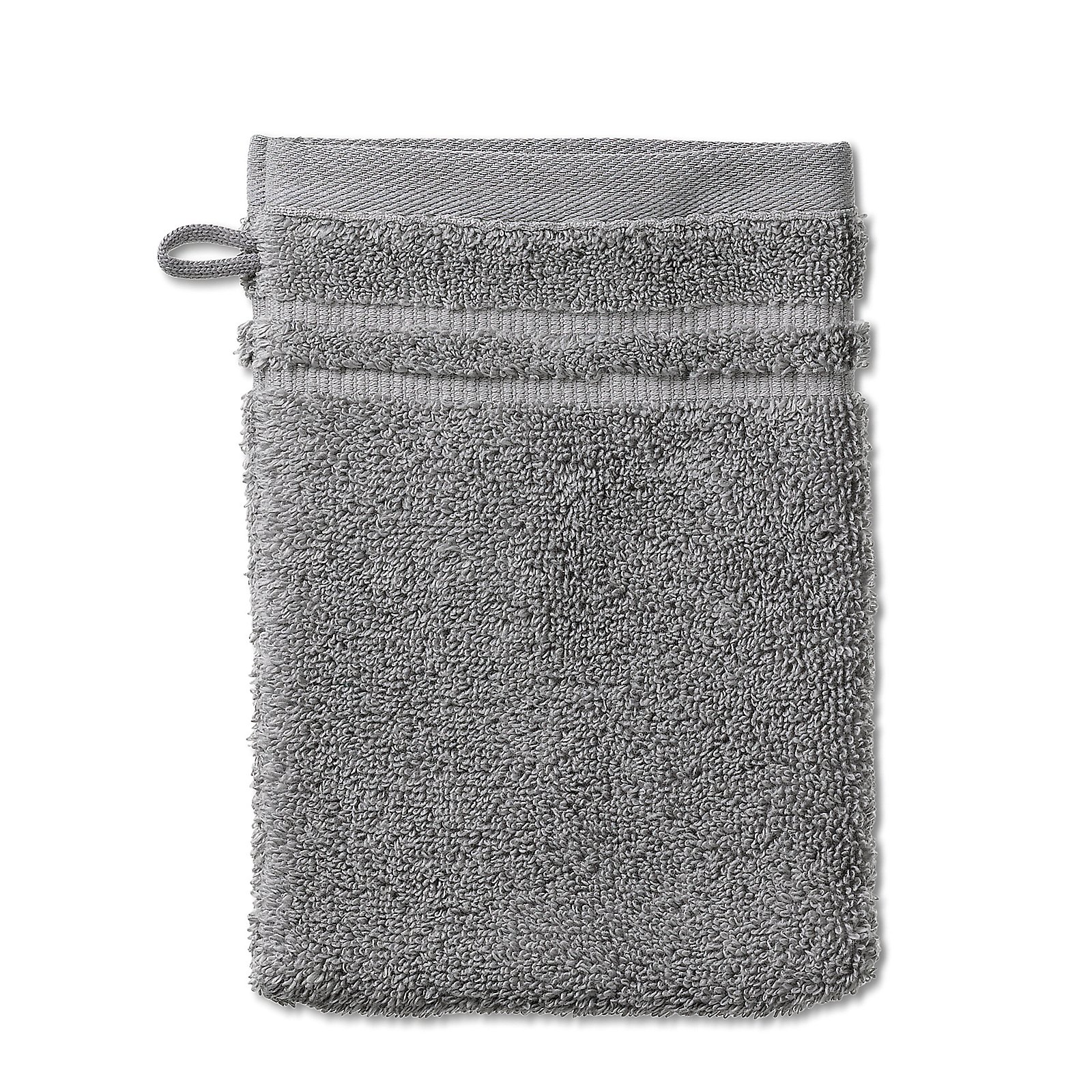 Waschhandschuh Leonora 21x15 cm - 100%Baumwolle Premium frostgrau