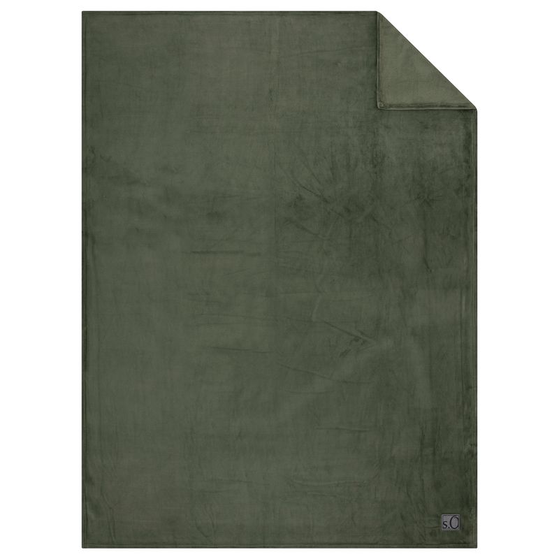 Kuschelsoftdecke S.Oliver - 150x200 cm, khaki/oliv