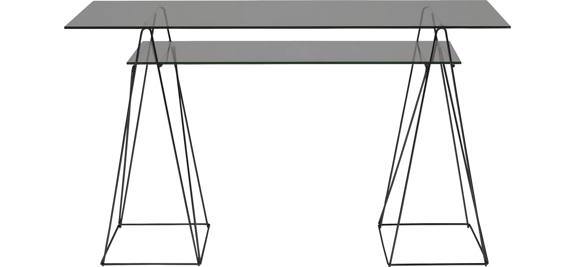 Schreibtisch - LB ca. 130x65 cm, Schwarz