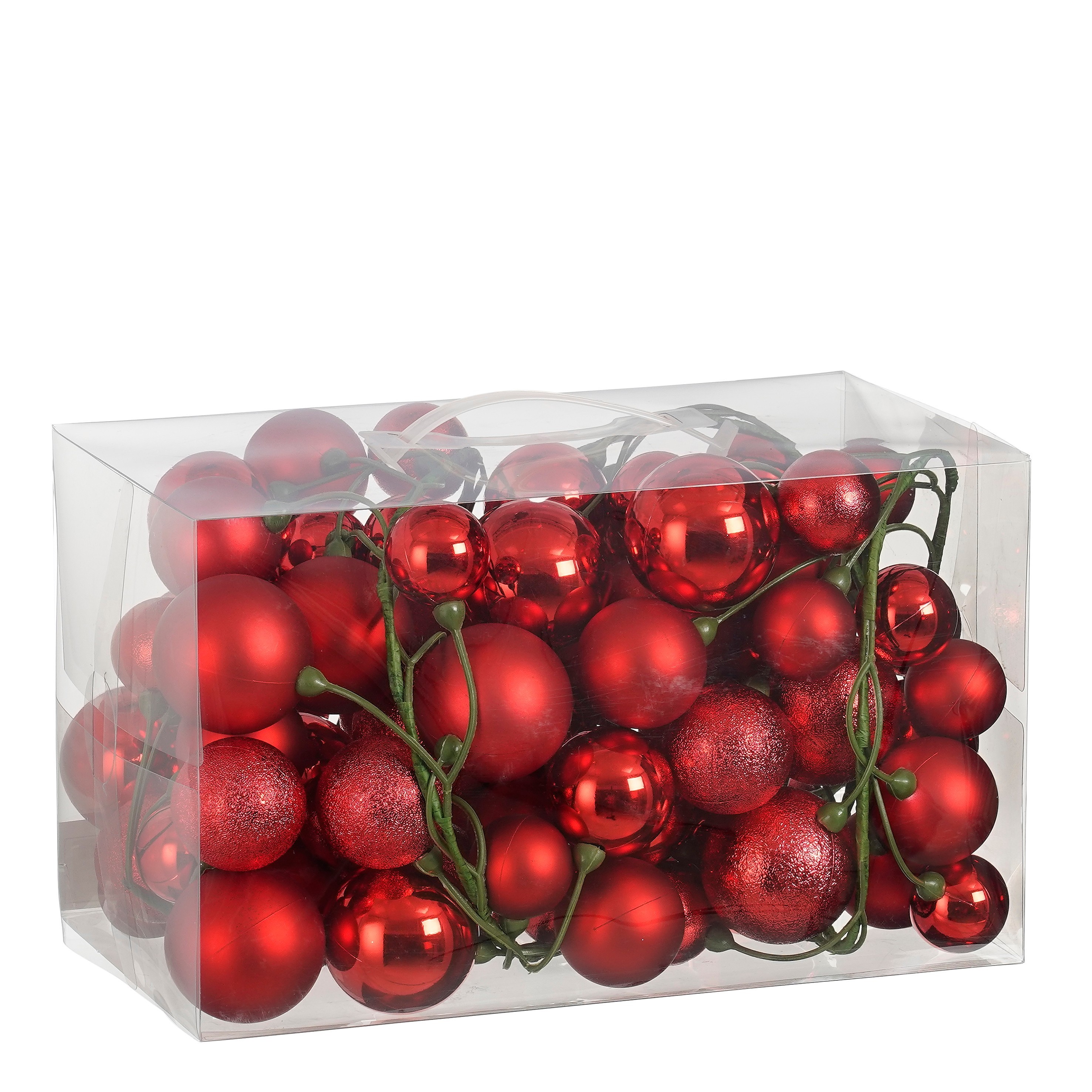 Kugel-Girlande - rot - l180cm