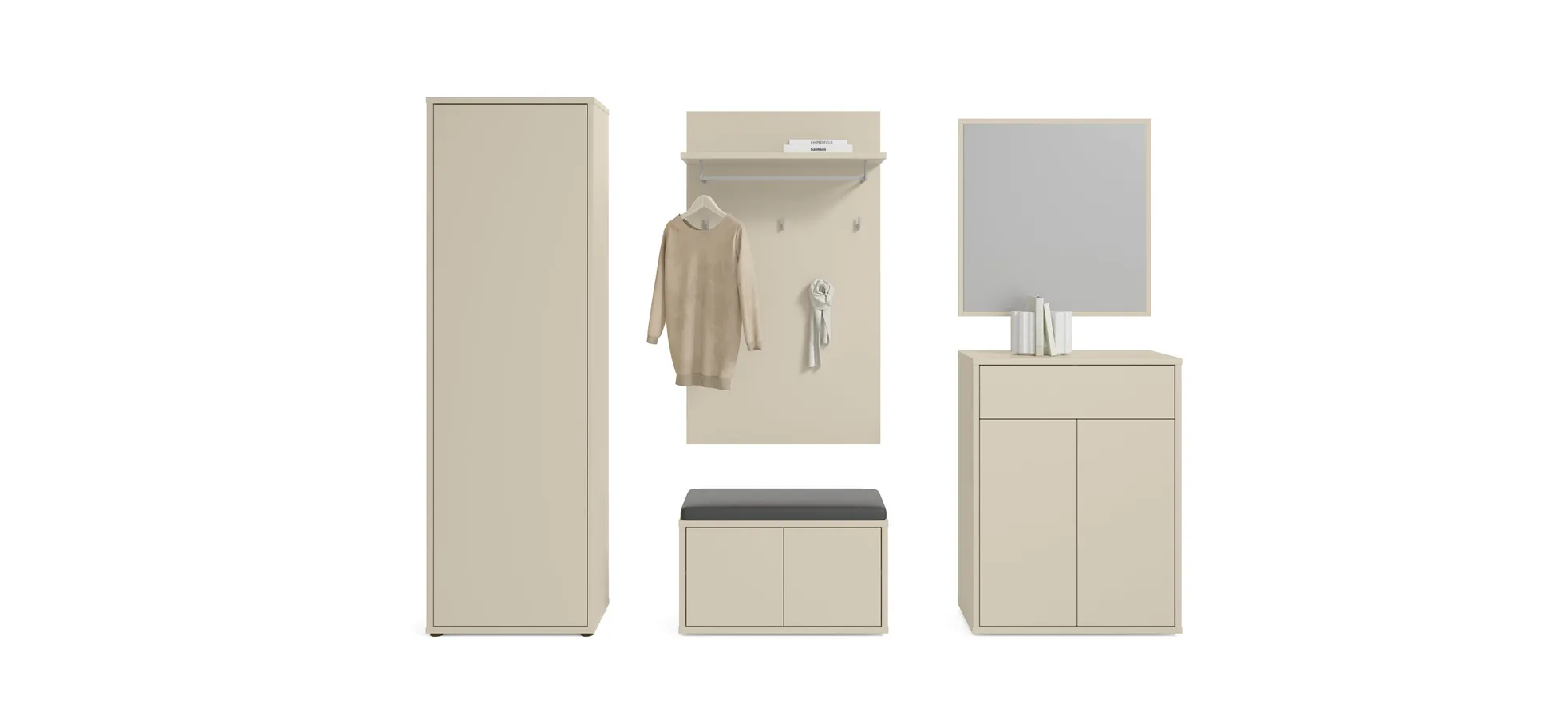 Garderobenschrank, Dekor sand - Faid