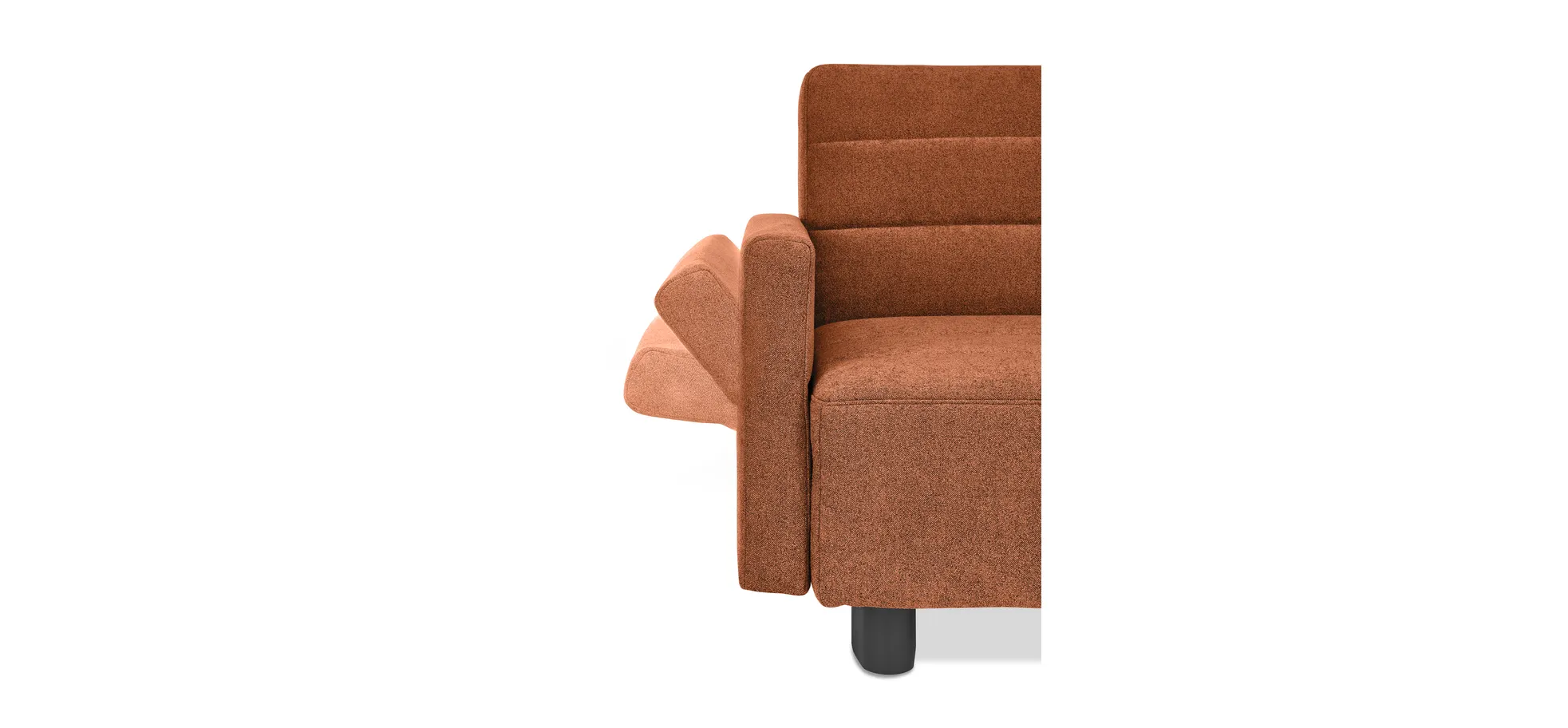  Faltsofa Easy - 2-Sitzer, ca. 140 cm inkl. Schlaffunktion/Topper/Armteil verstellbar, Stoff, Rot