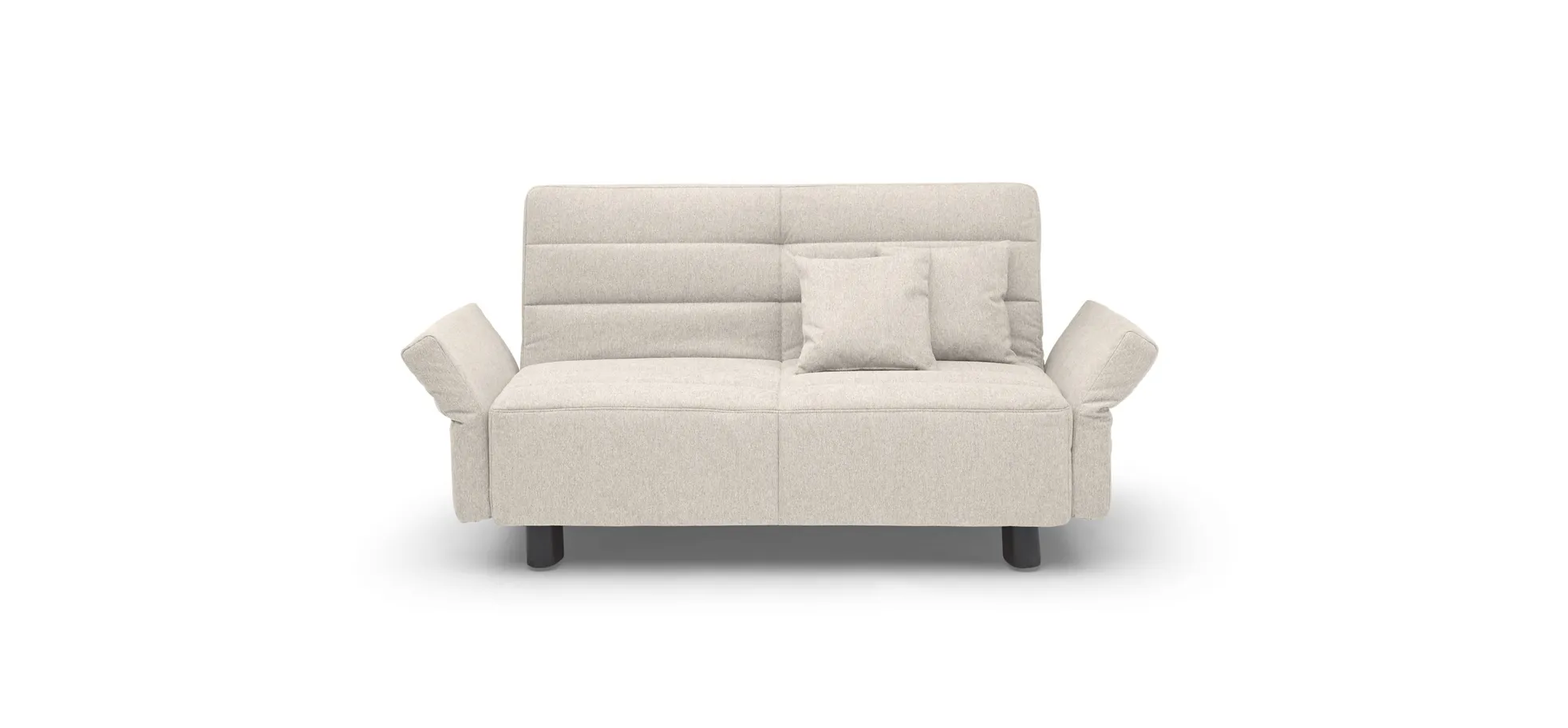 Funktionssofa EASY Optik D - 2-Sitzer, 140 cm inkl. Schlaffunktion, Stoff, Beige