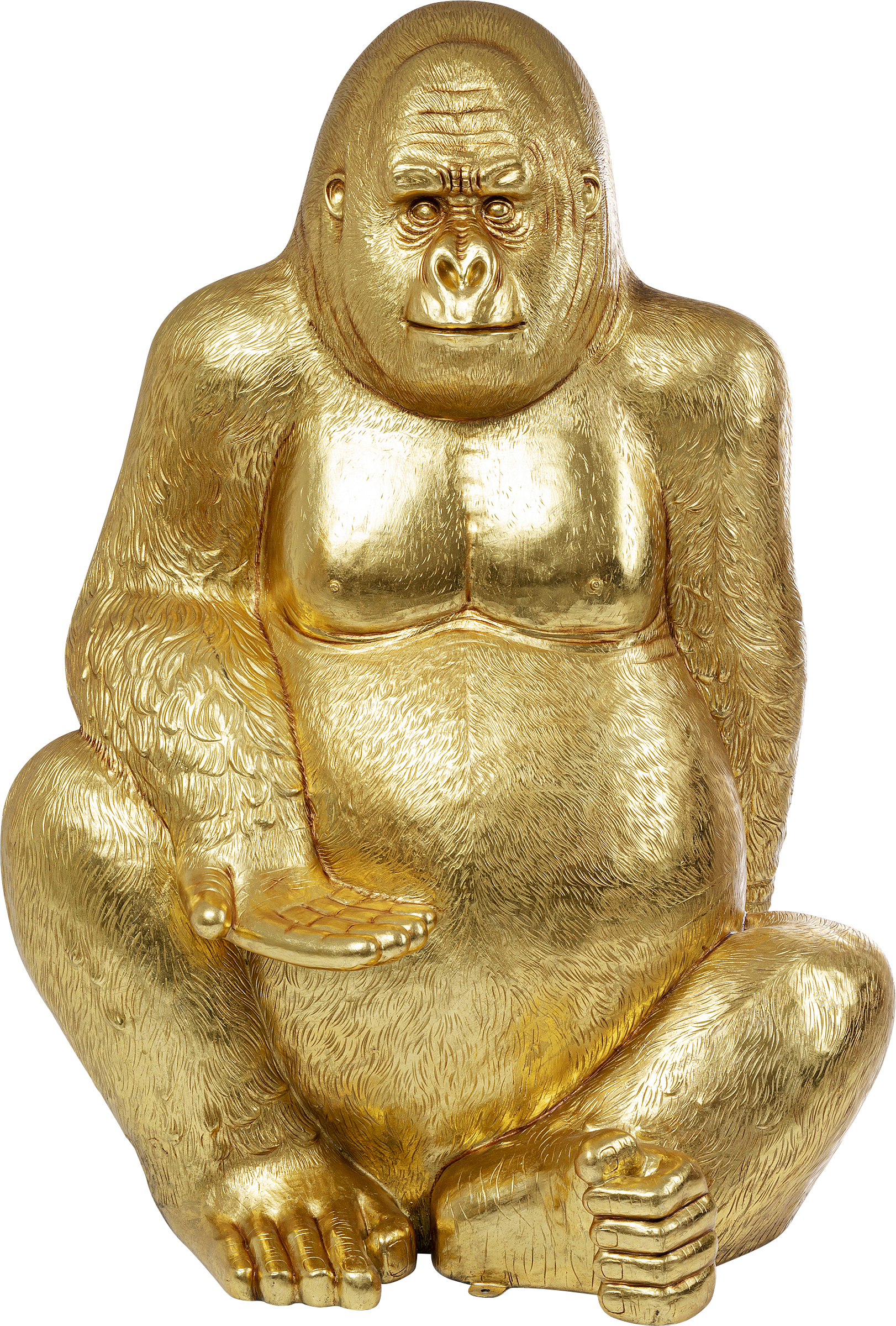 Deko Figur Gorilla XL, gold - Accessoires
