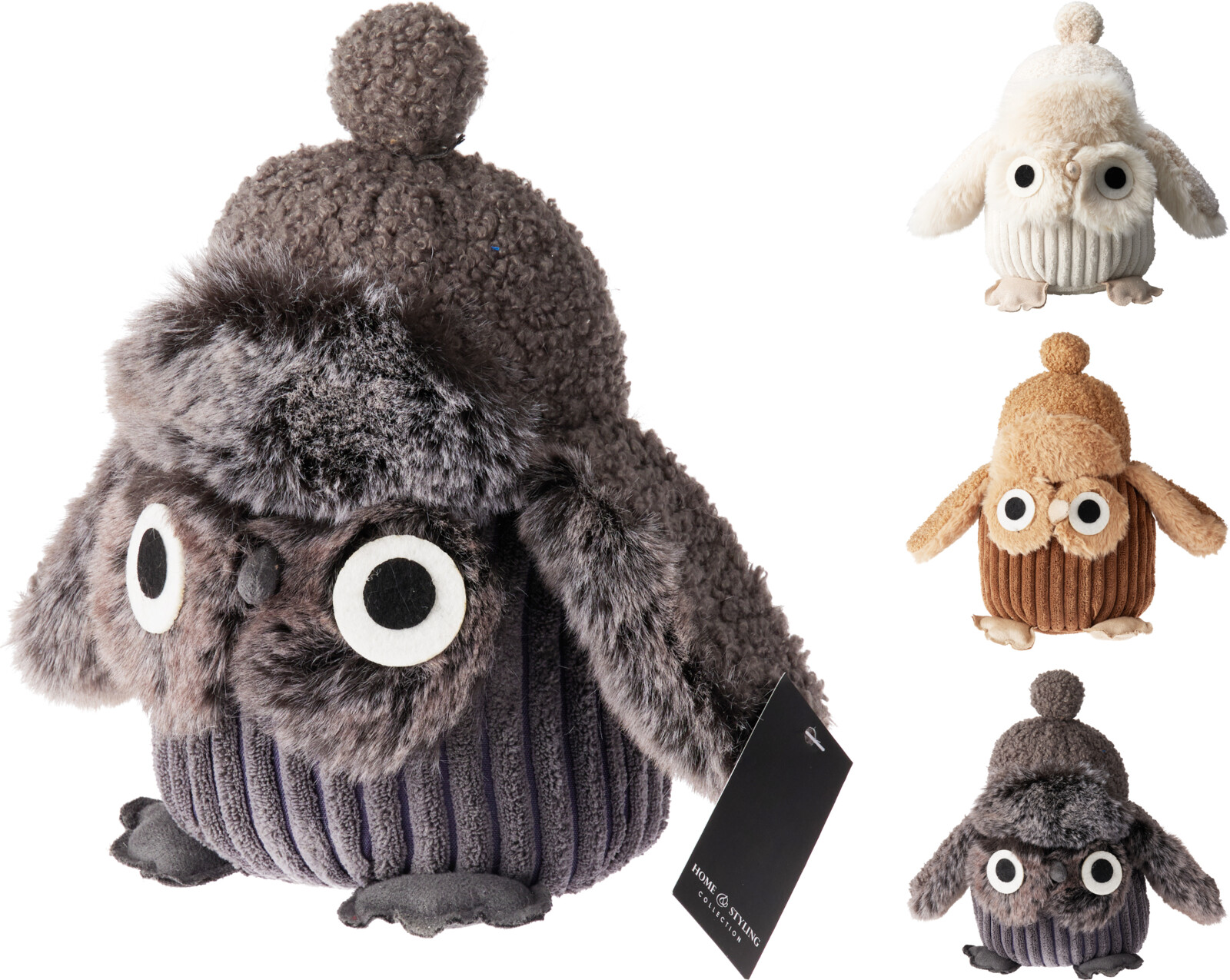 Türstopper Eule - 23cm, sortiert