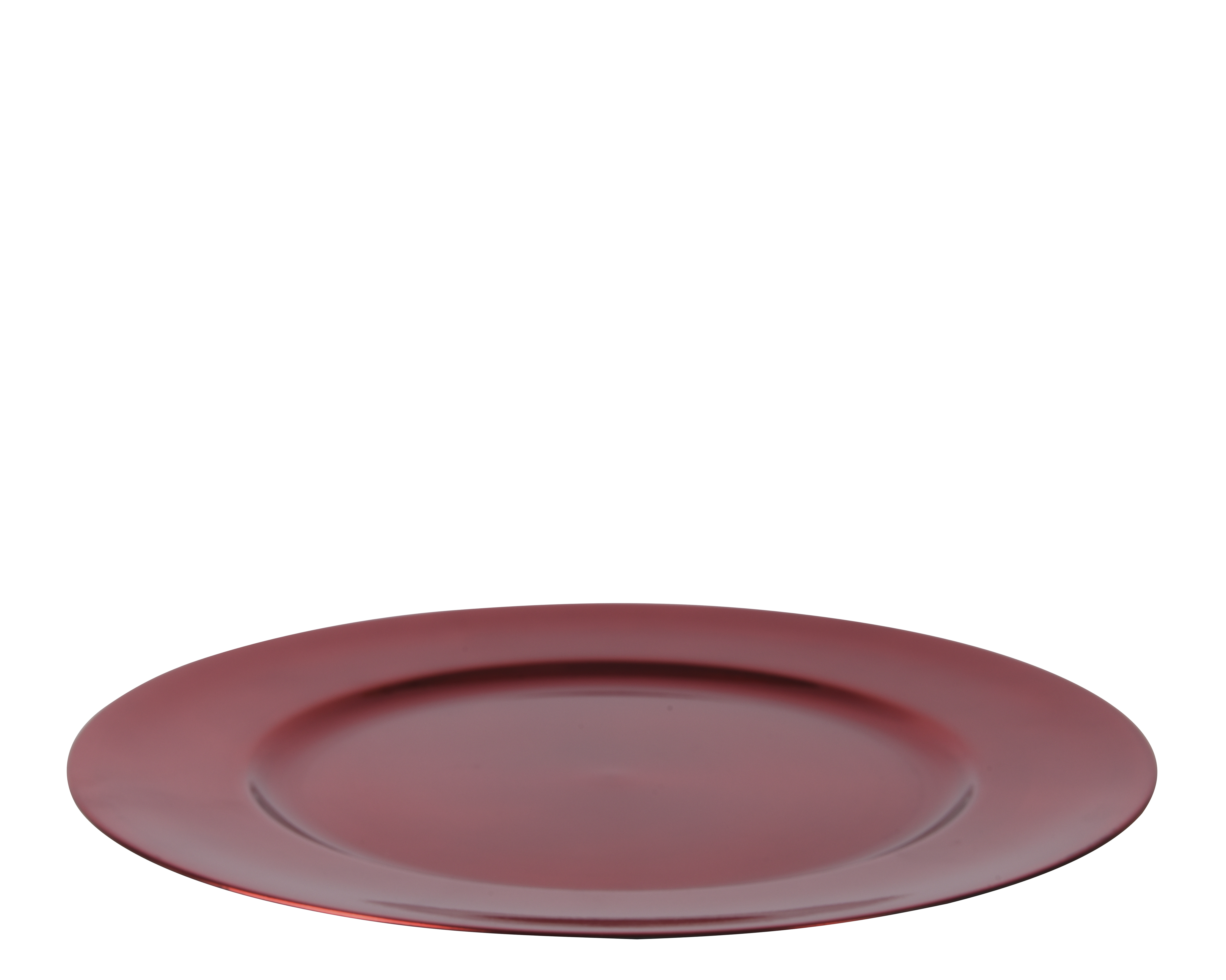 Dekoteller - rot, Plastik, Ø33-H1.5cm
