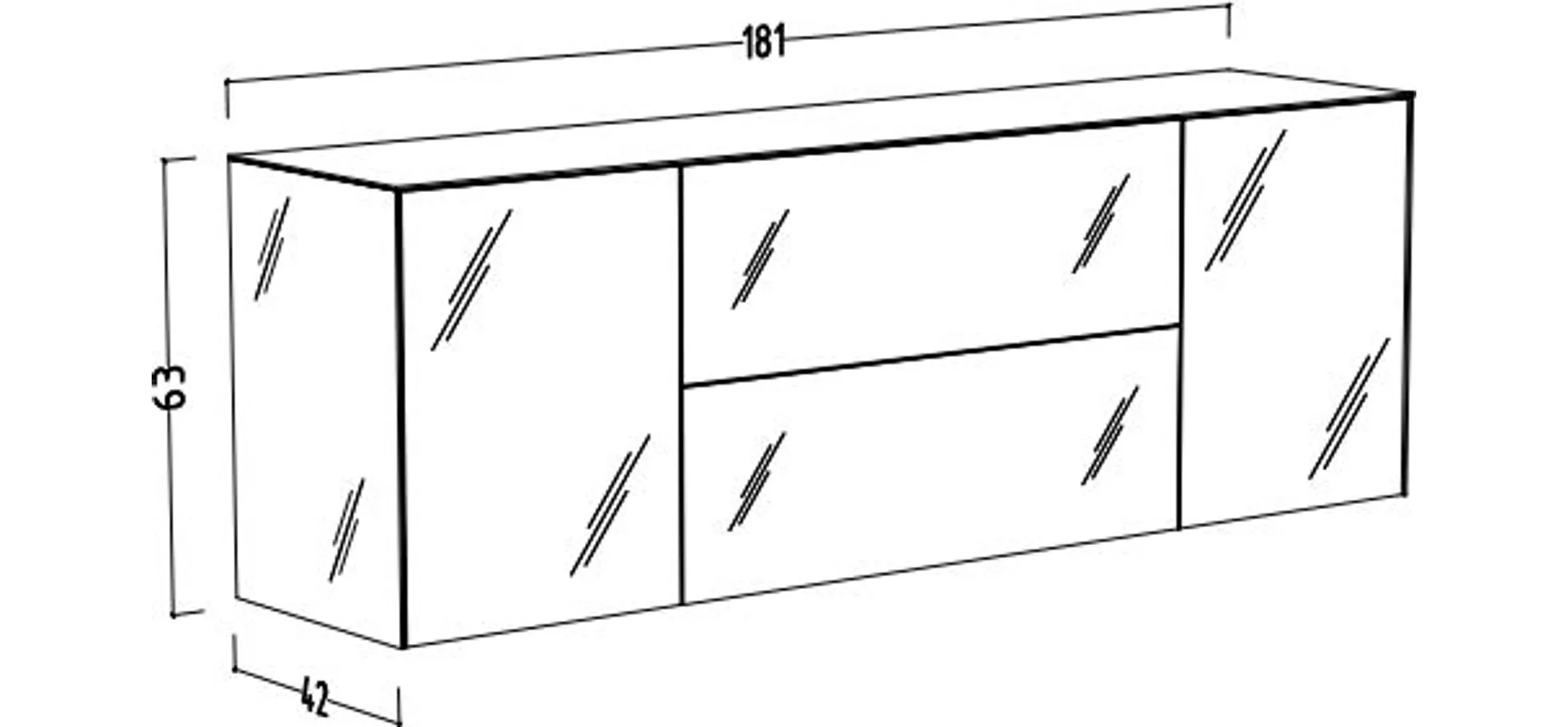 Lowboard, olivgrün - Makoa
