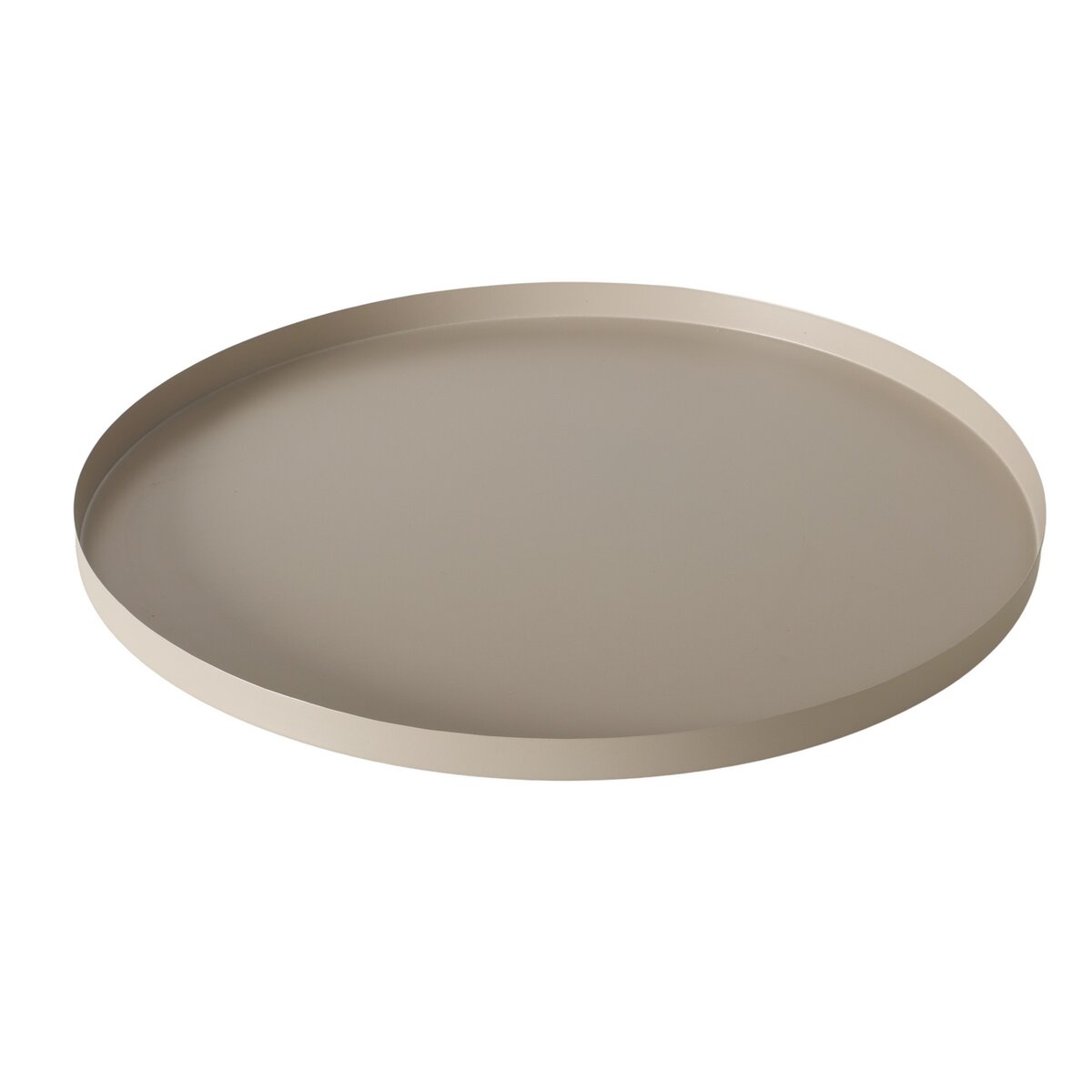Tablett Rondella, Eisen pulverbesch., beige - ca. 40x40x2cm