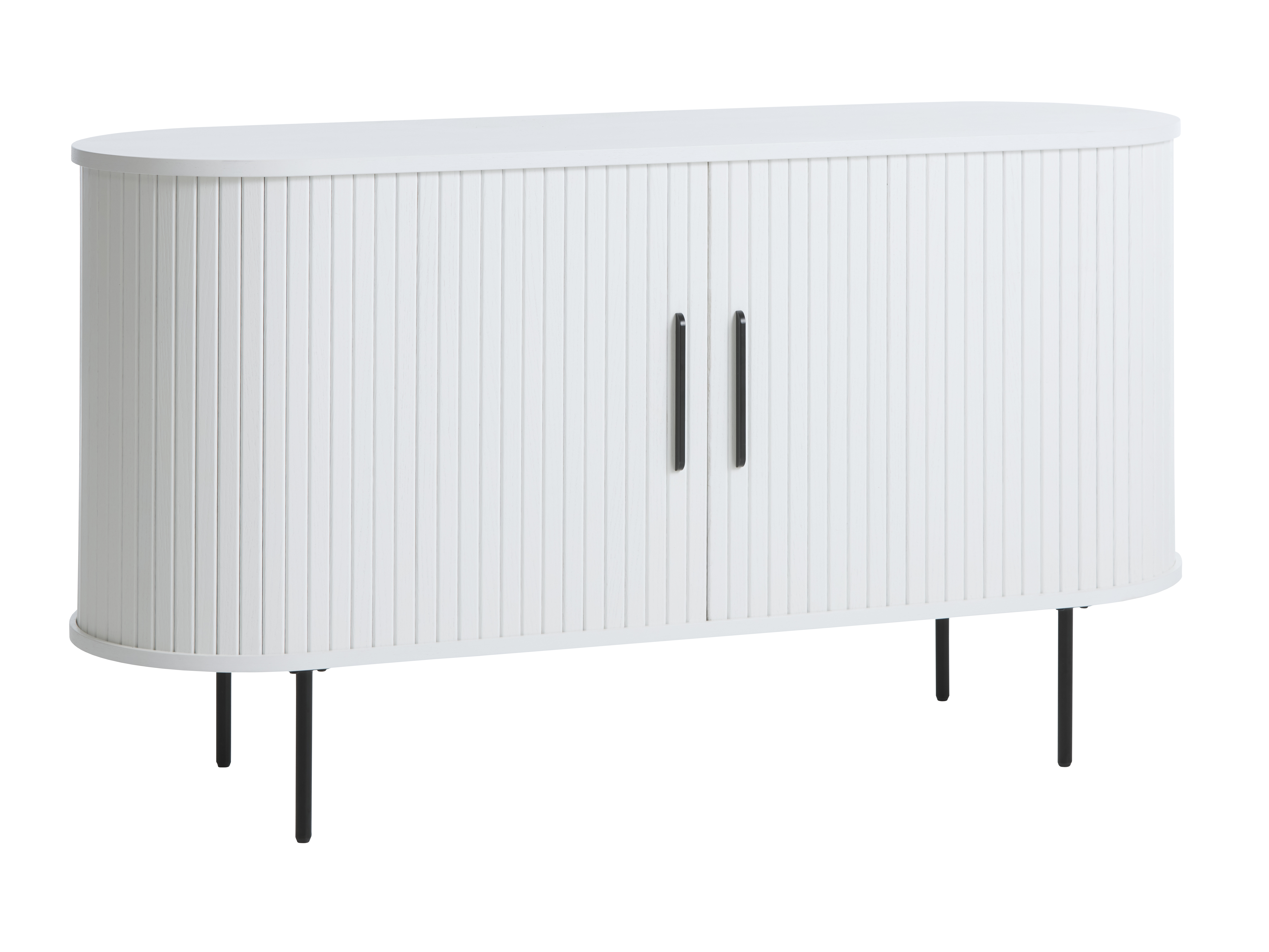 Sideboard, Weiß, 2 Lamellenschiebetüren - Uriel