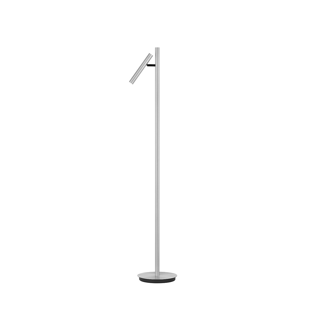 Stehleuchte ARNE - Alu eloxiert, Höhe ca. 134 cm, Ø ca. 22 cm