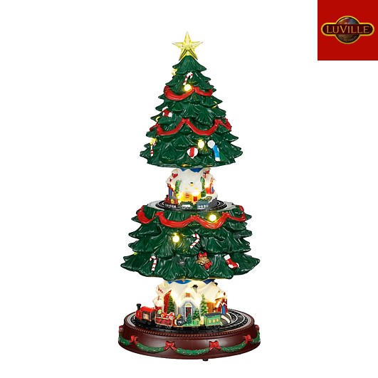 Weinachtsbaum mit Zug inklusive - h45,5xd23,5cm