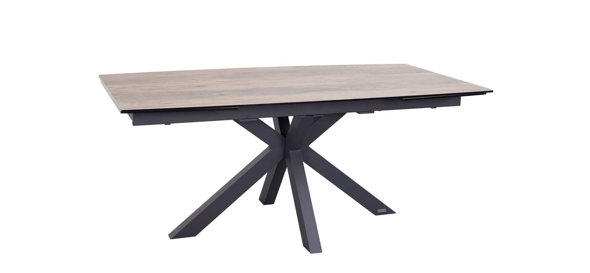 Esstisch, ausziehbar, Glaskeramik hellbraun - Melania