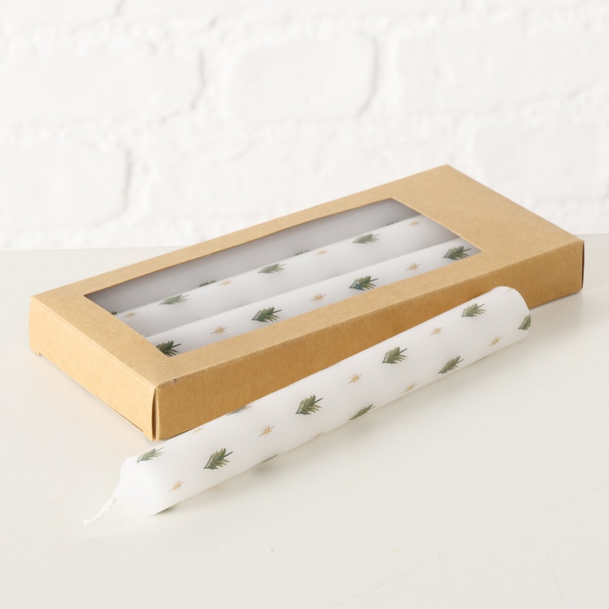 Stabkerze Jalia, 4 tlg. - H 20,00 cm, D 2,20 cm, Paraffin, Farbmix