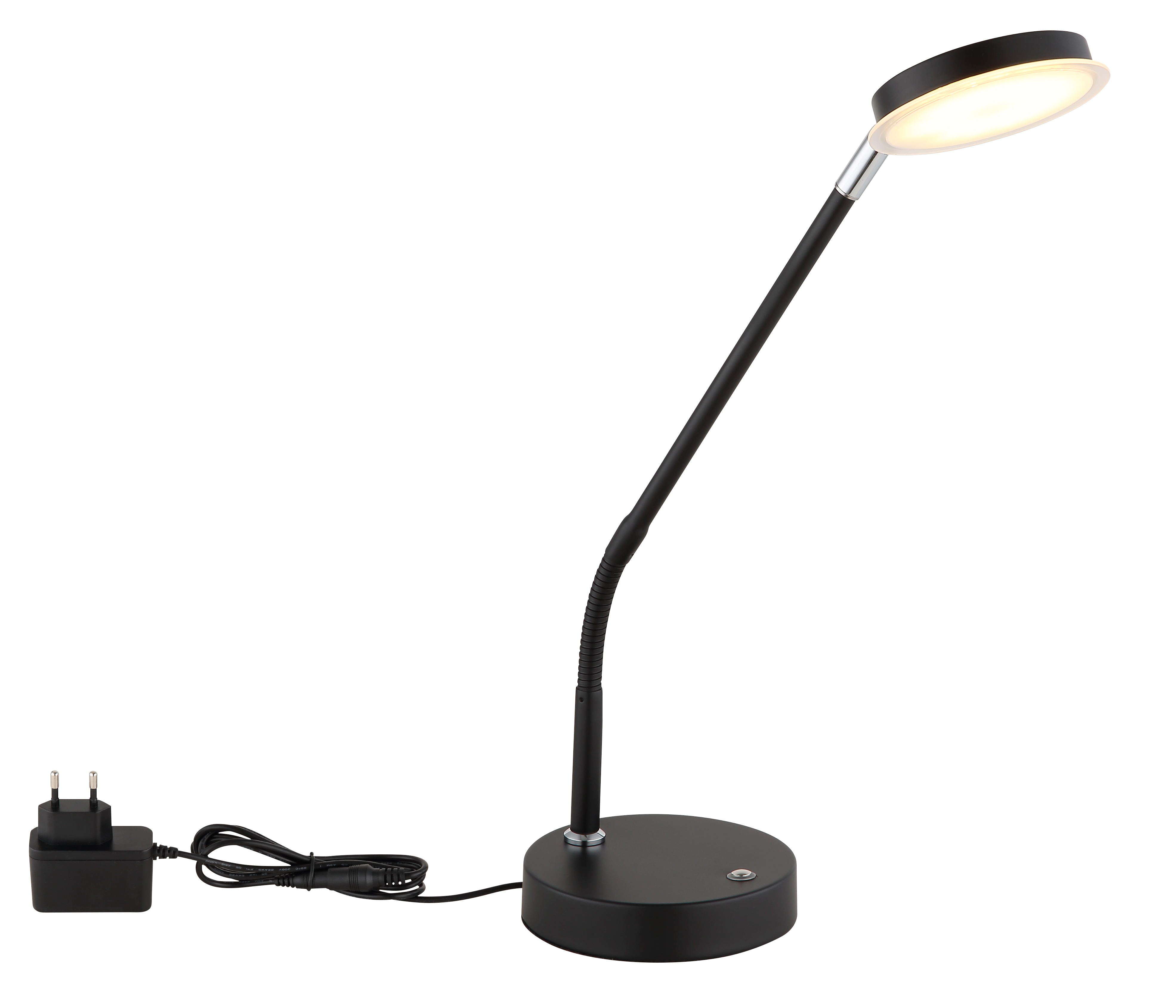Tischleuchte SILVIO - LED, schwarz matt, ca. 43x13x52cm