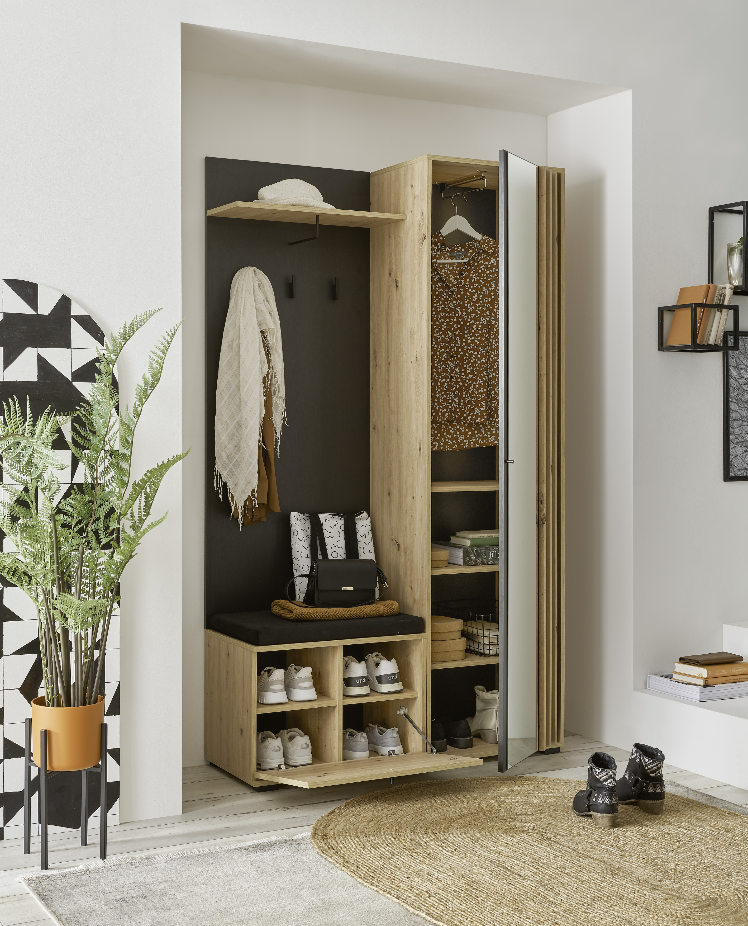 Kompakt-Garderobe, Artisan Eiche - MyStyle 6015
