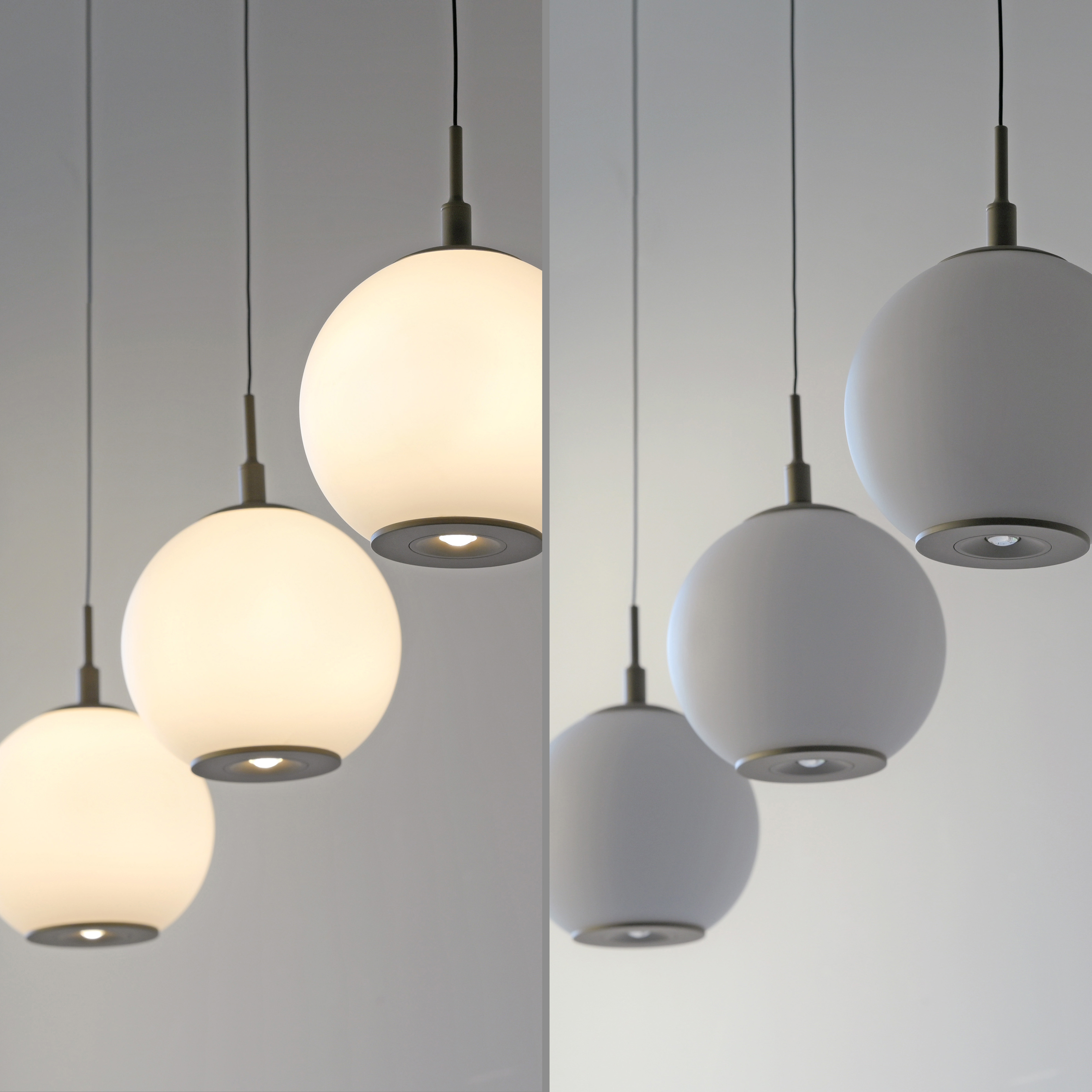 Pendelleuchte SANDORA - 3-flg., LED, sand, Höhenverstellbar
