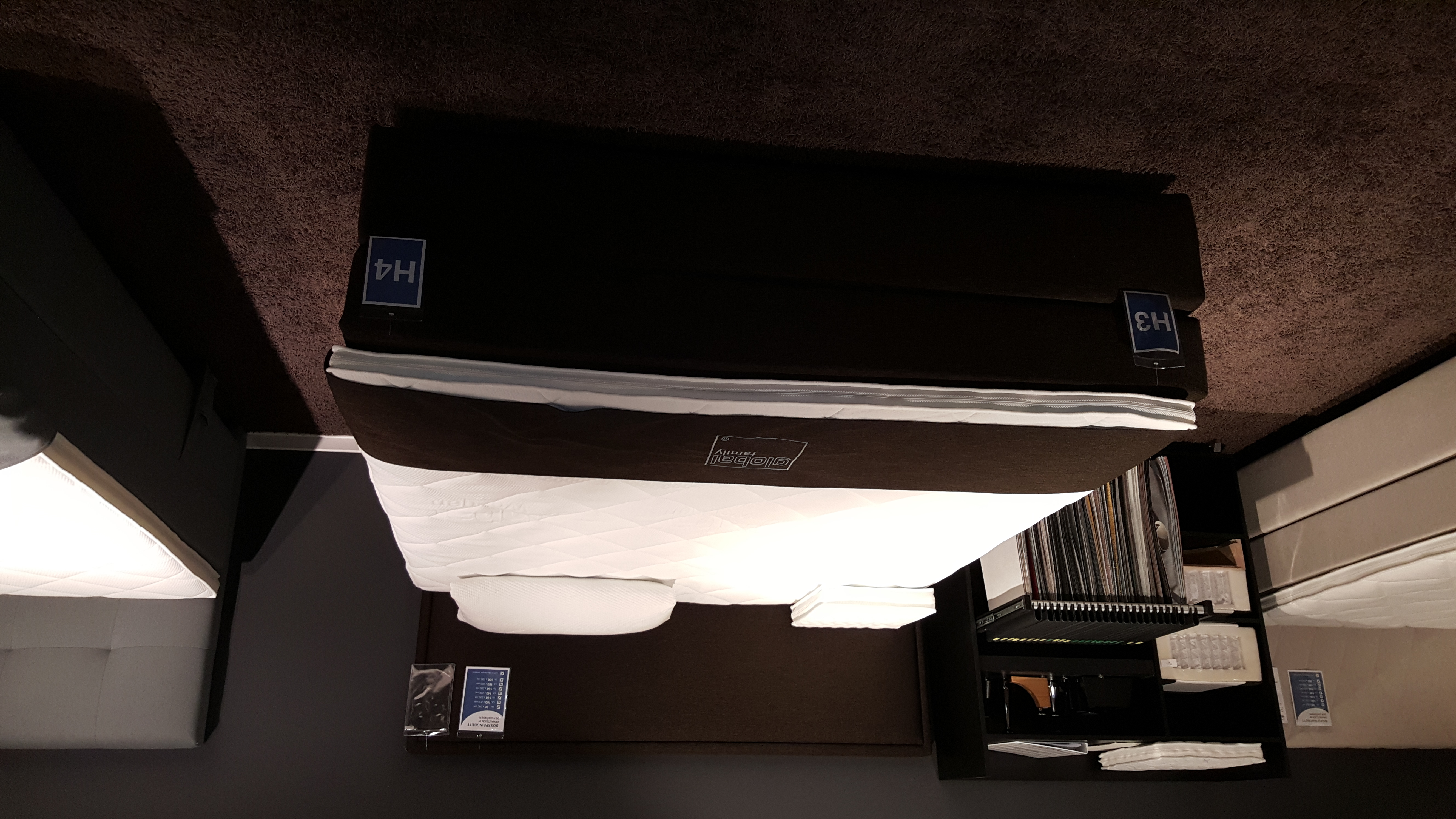 Boxspringbett, Braun, Liegefläche 180x200cm - Valencia