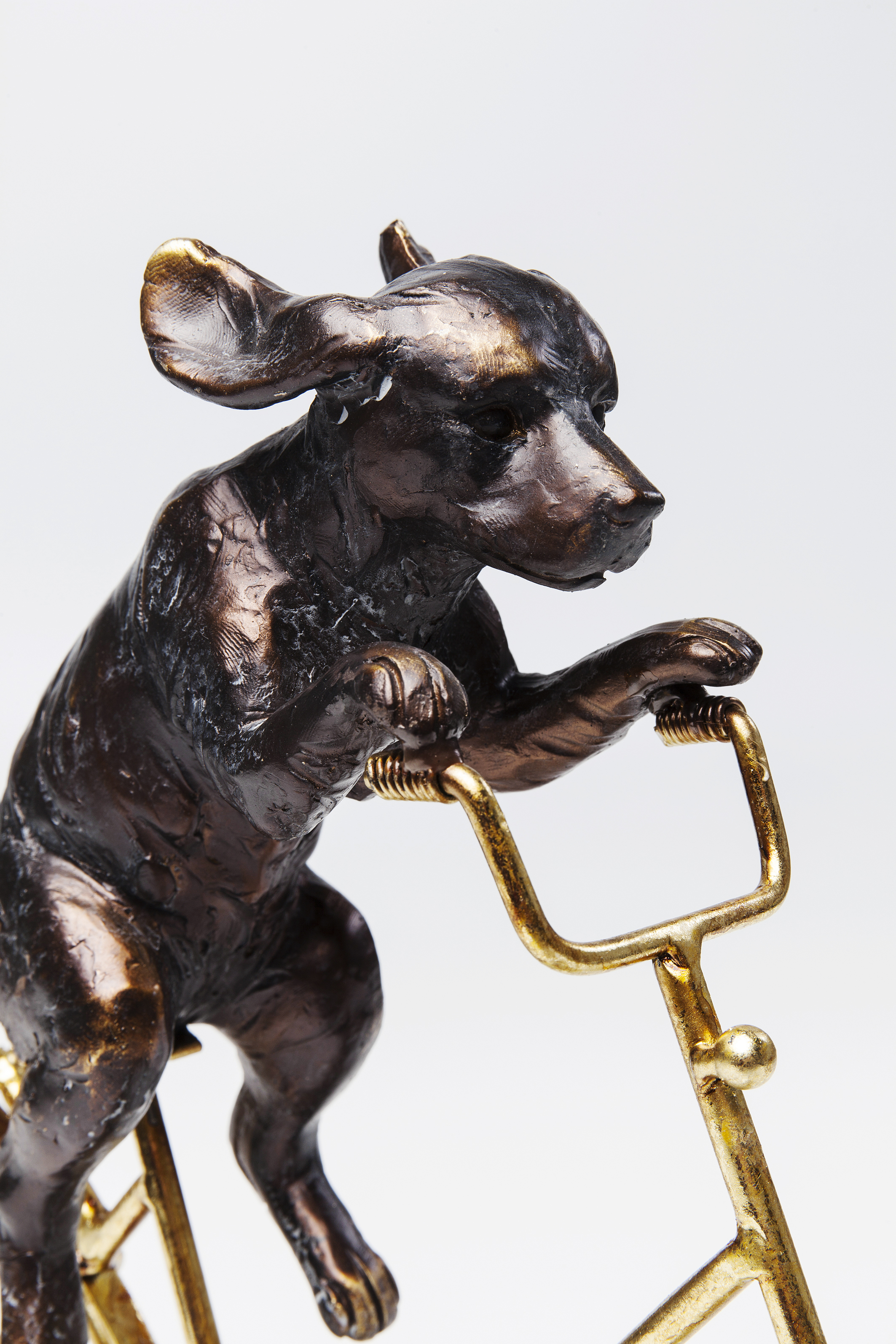 Deko Objekt Dog With Bicycle - Muskat