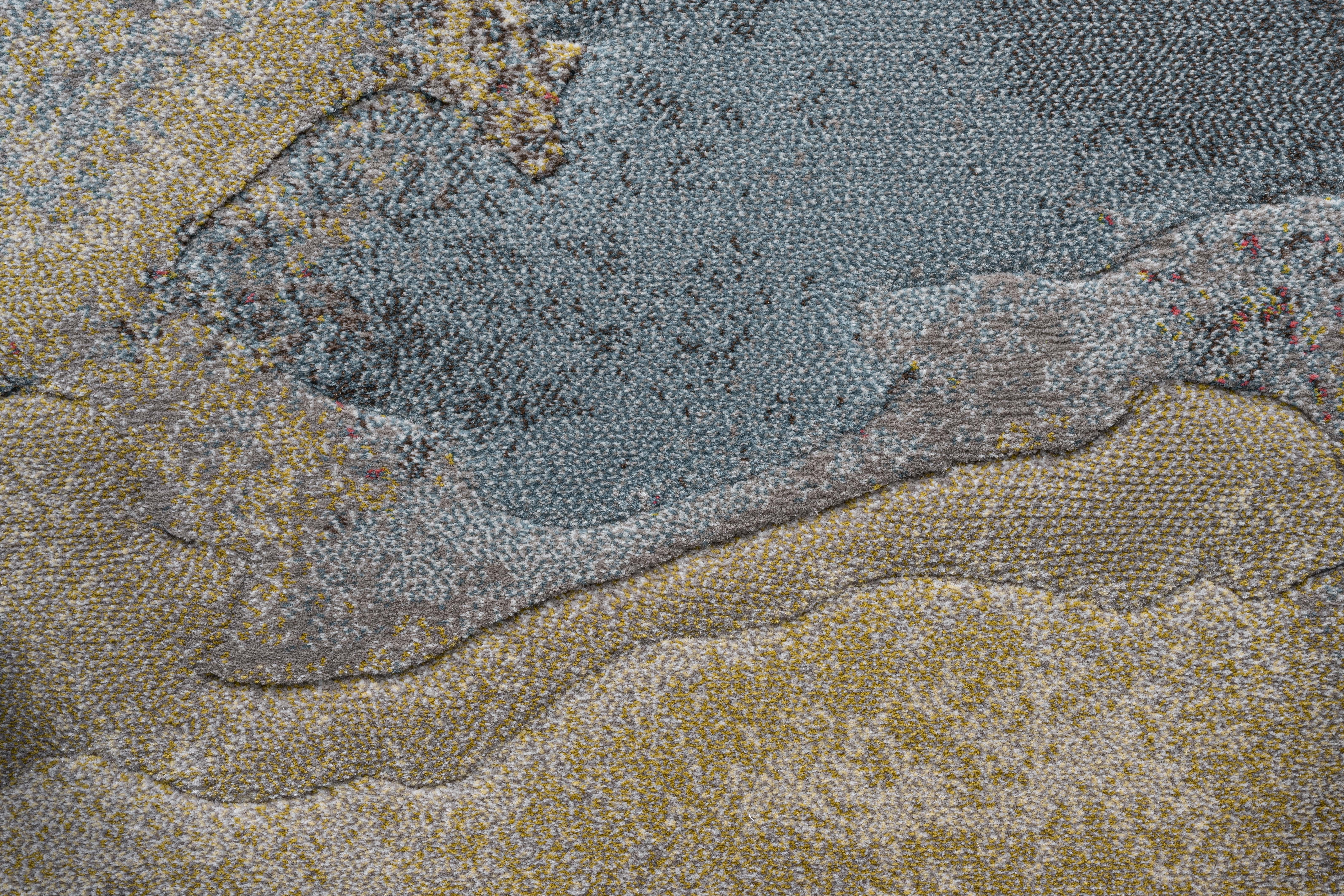 Webteppich, blau-gelb-orange, 160x230 cm - Rargentum