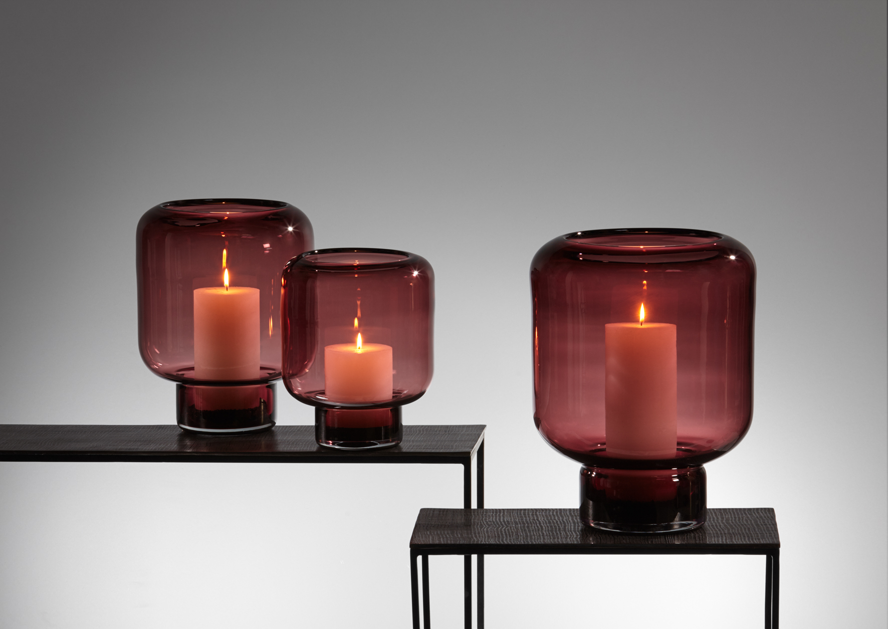 Windlicht Opino lila 30 Ø 41h - 