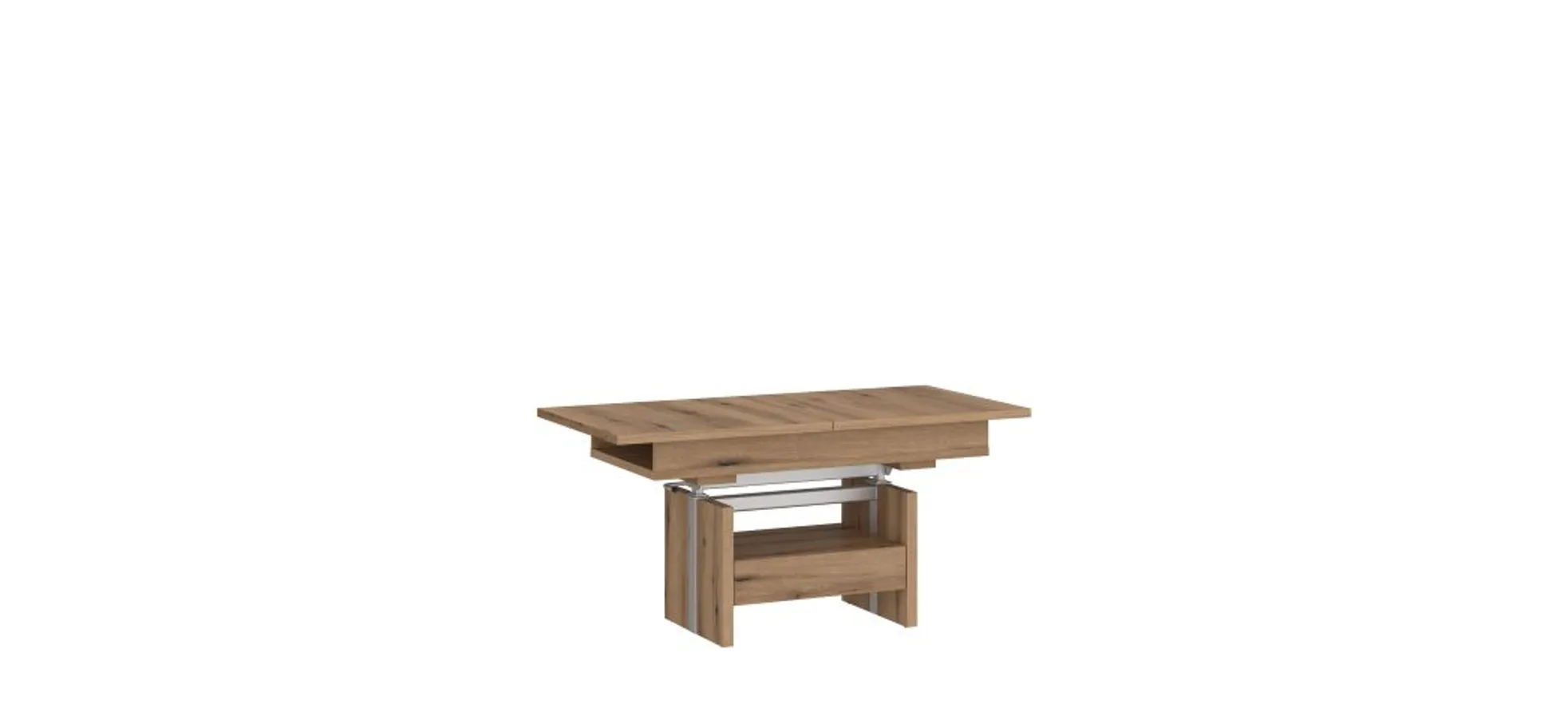 Couchtisch- Höhenverstellbar, LB ca. 110x65 cm, Eiche Dekor