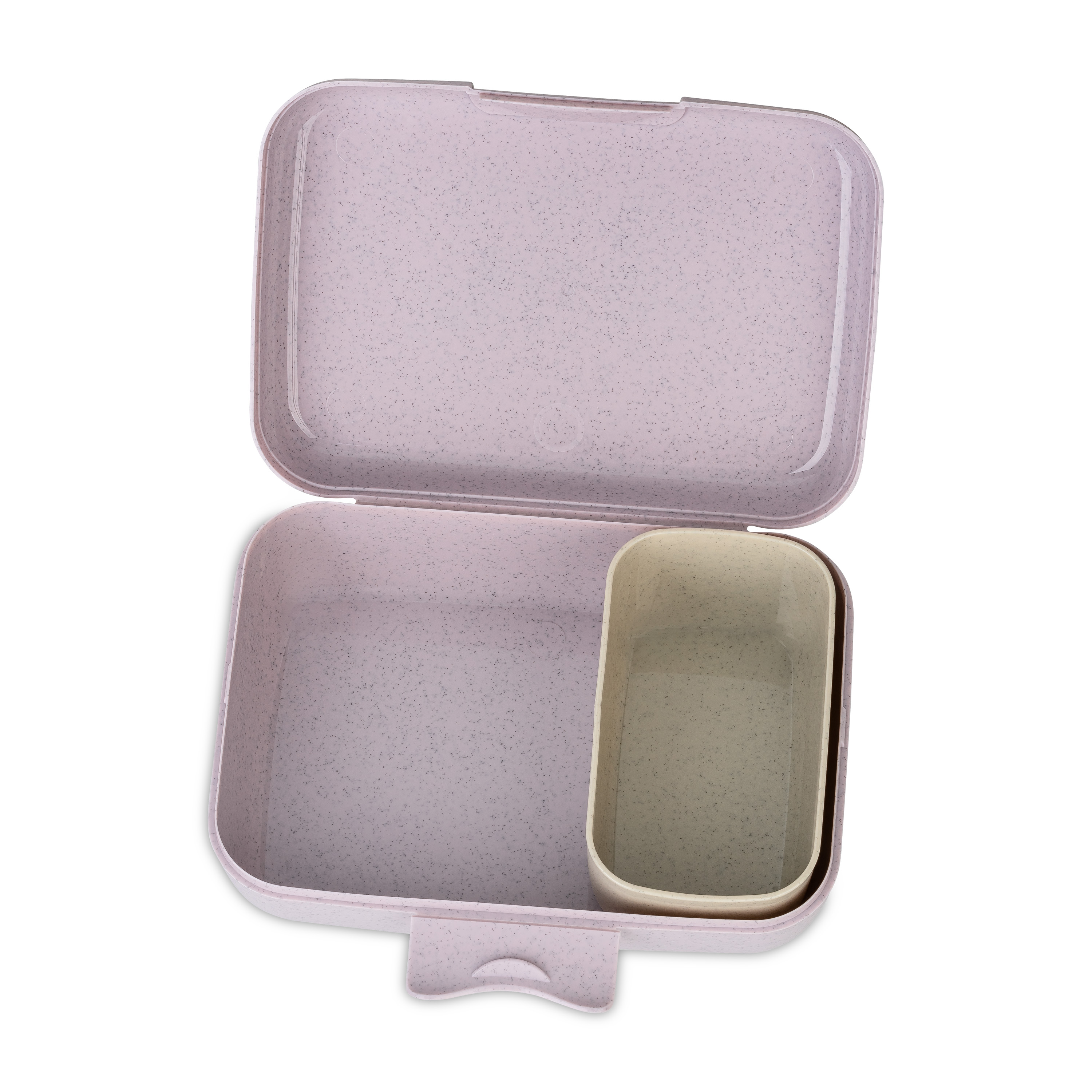 Lunchbox mit Trennschale, organic grey trucks - mit Clipverschluss, 100% CO2-neutral