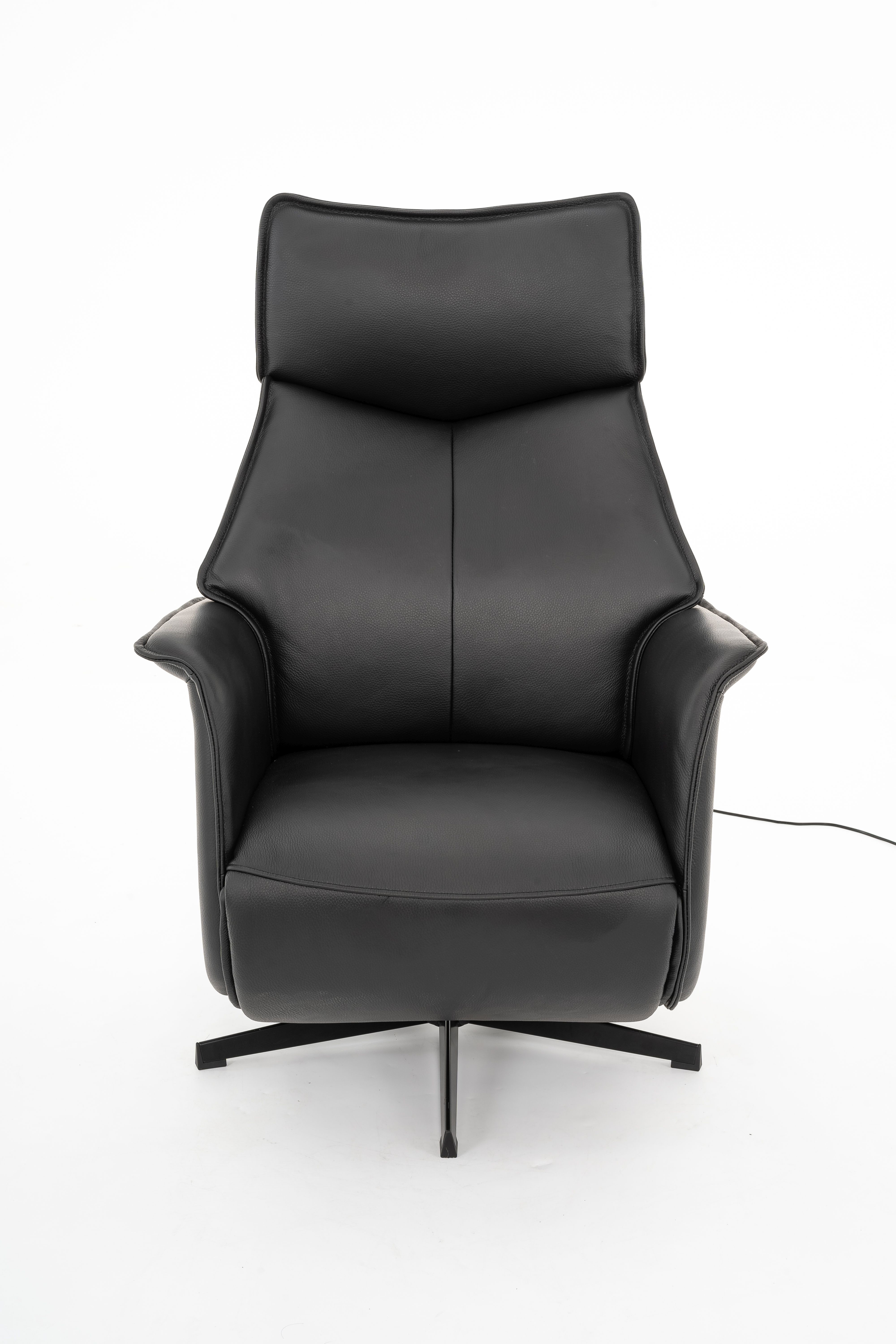 Relaxsessel, Leder schwarz - KS26 Fabrizia