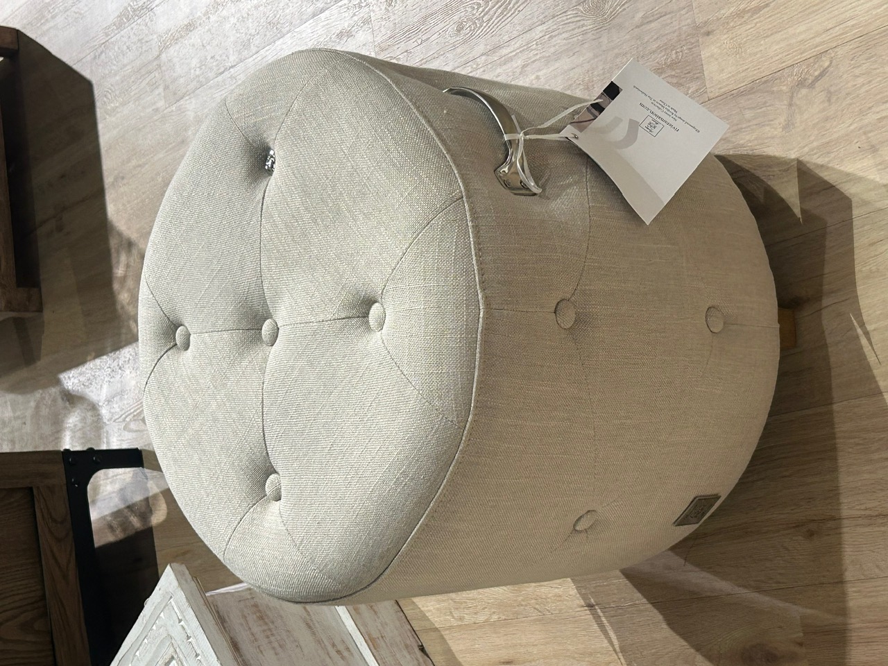 Bowery Hocker, Leinen Flax,  - FURNITURE
