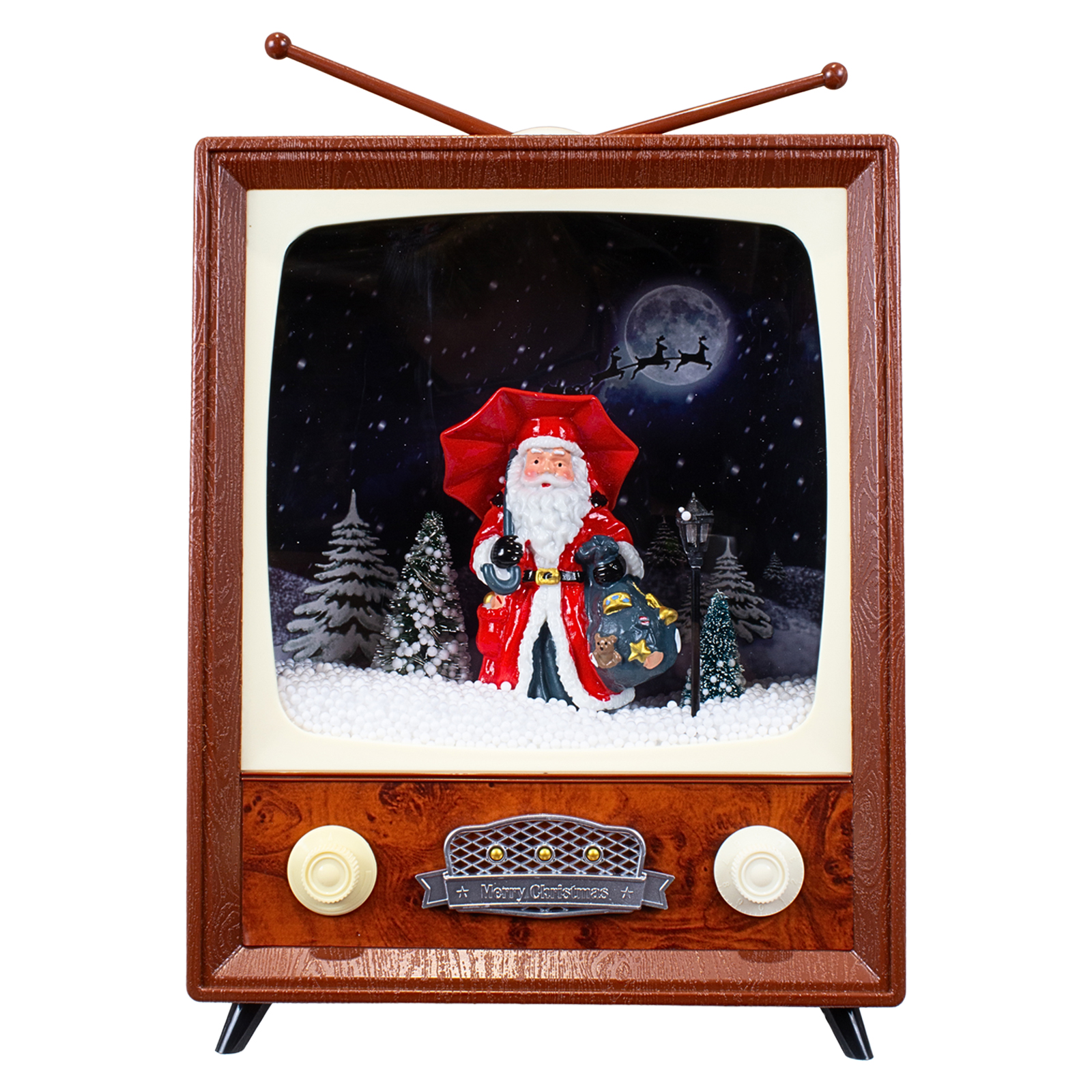 LED Schneiender Fernseher mit Animation - ca. 30x23x11cm, Indoor