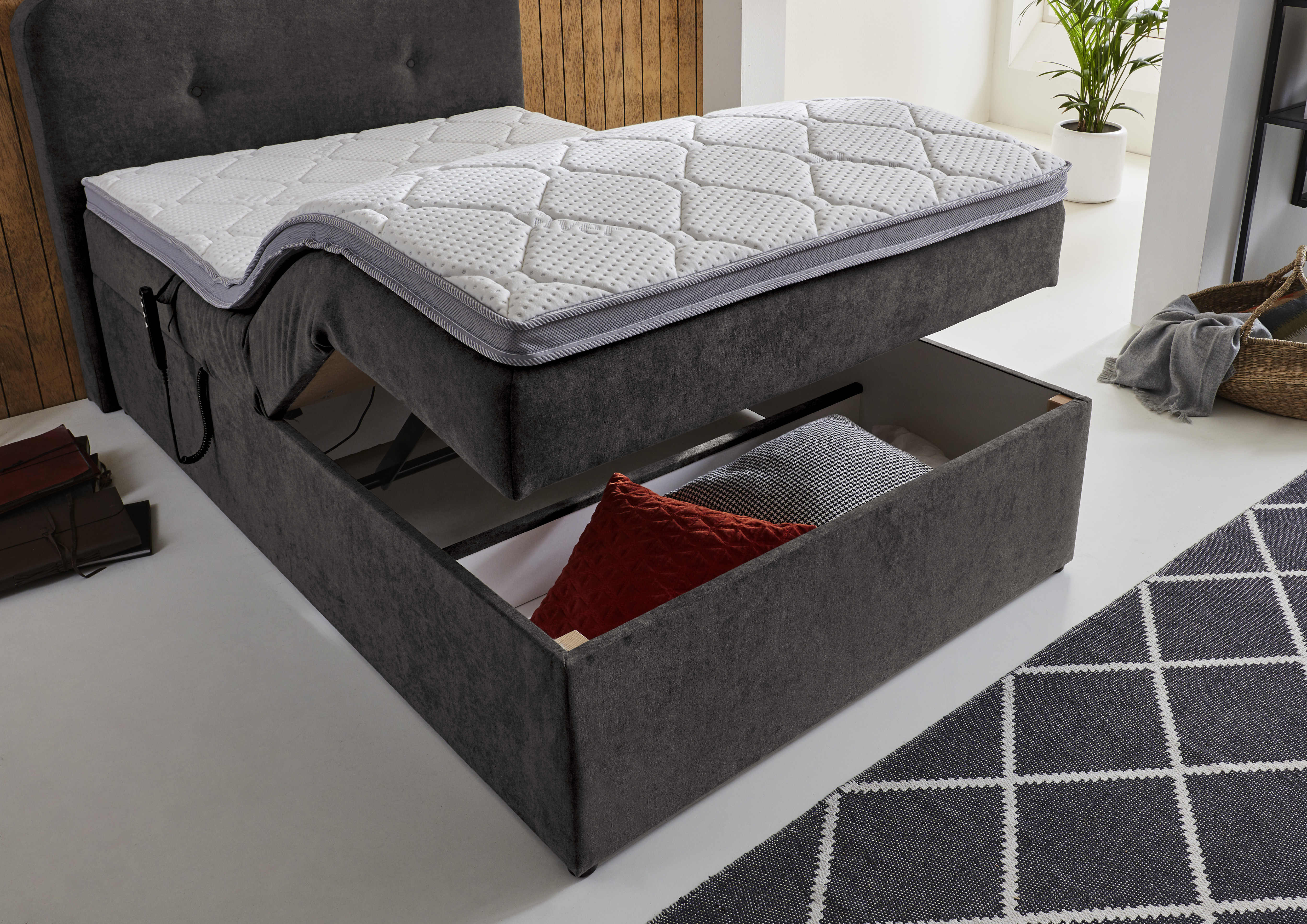 Boxspringbett, taupe, 120x200 cm - MyStyle 3117