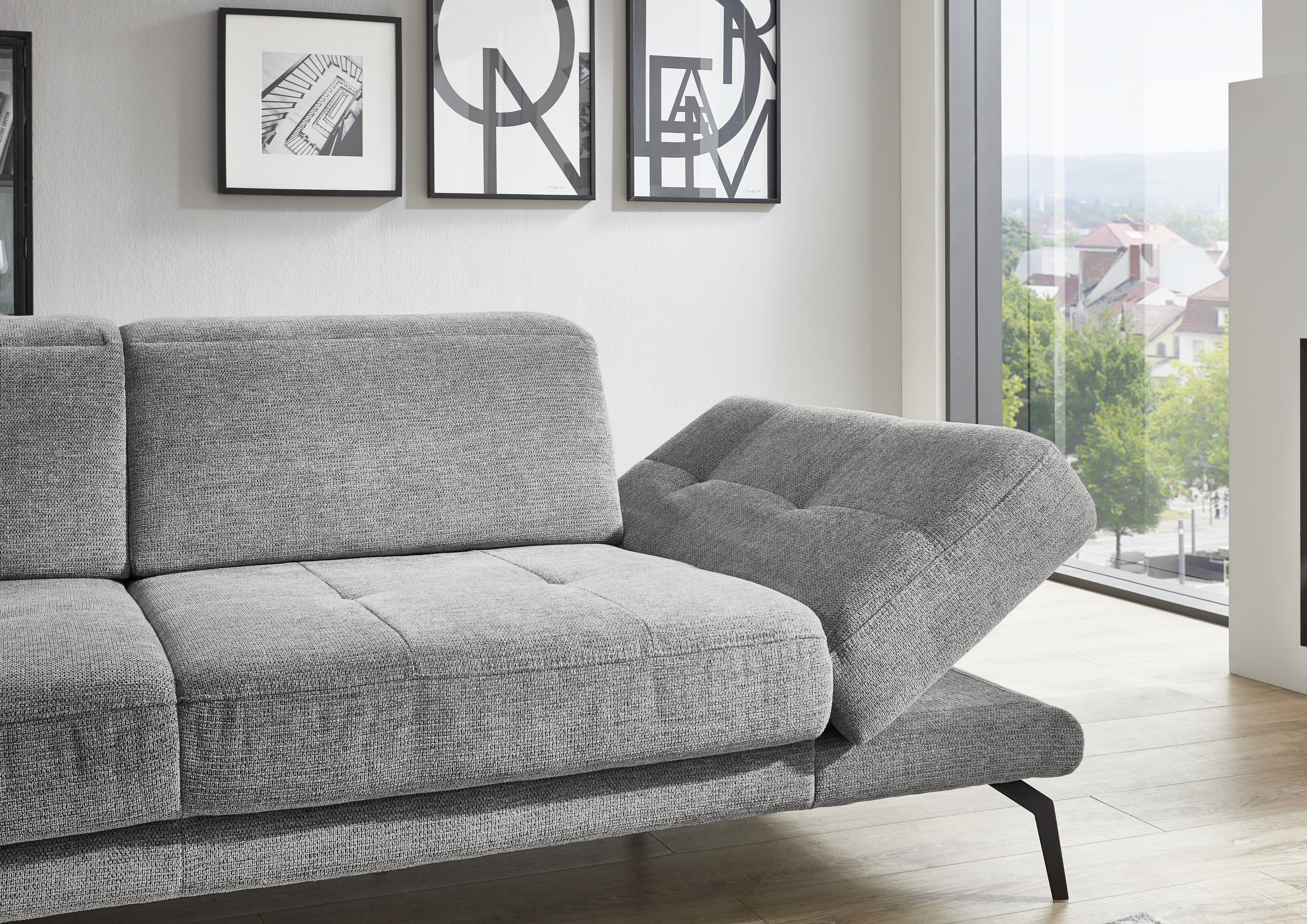 Ecksofa, grau - KS 967322