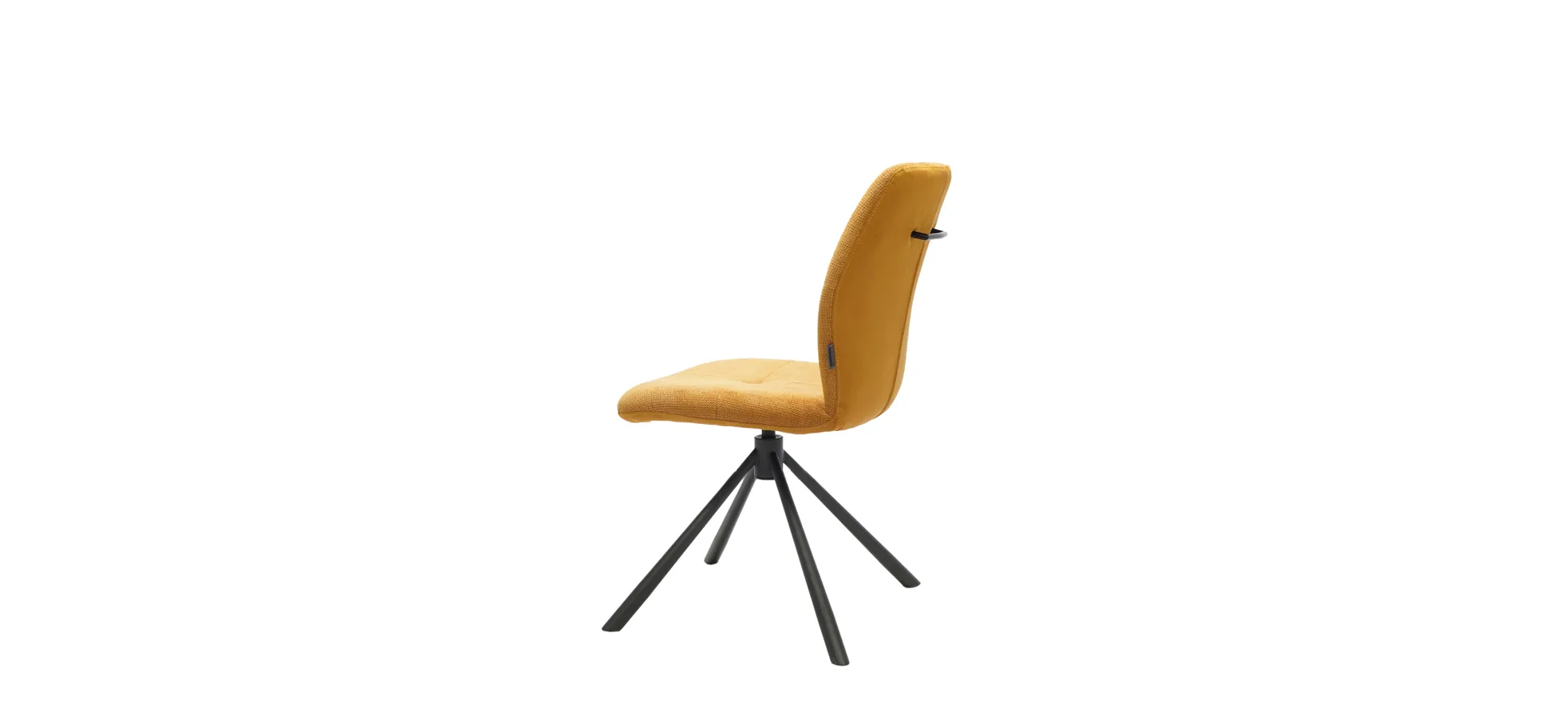 Vierfußstuhl, Stoff Mustard, Metallgestell - Manoa